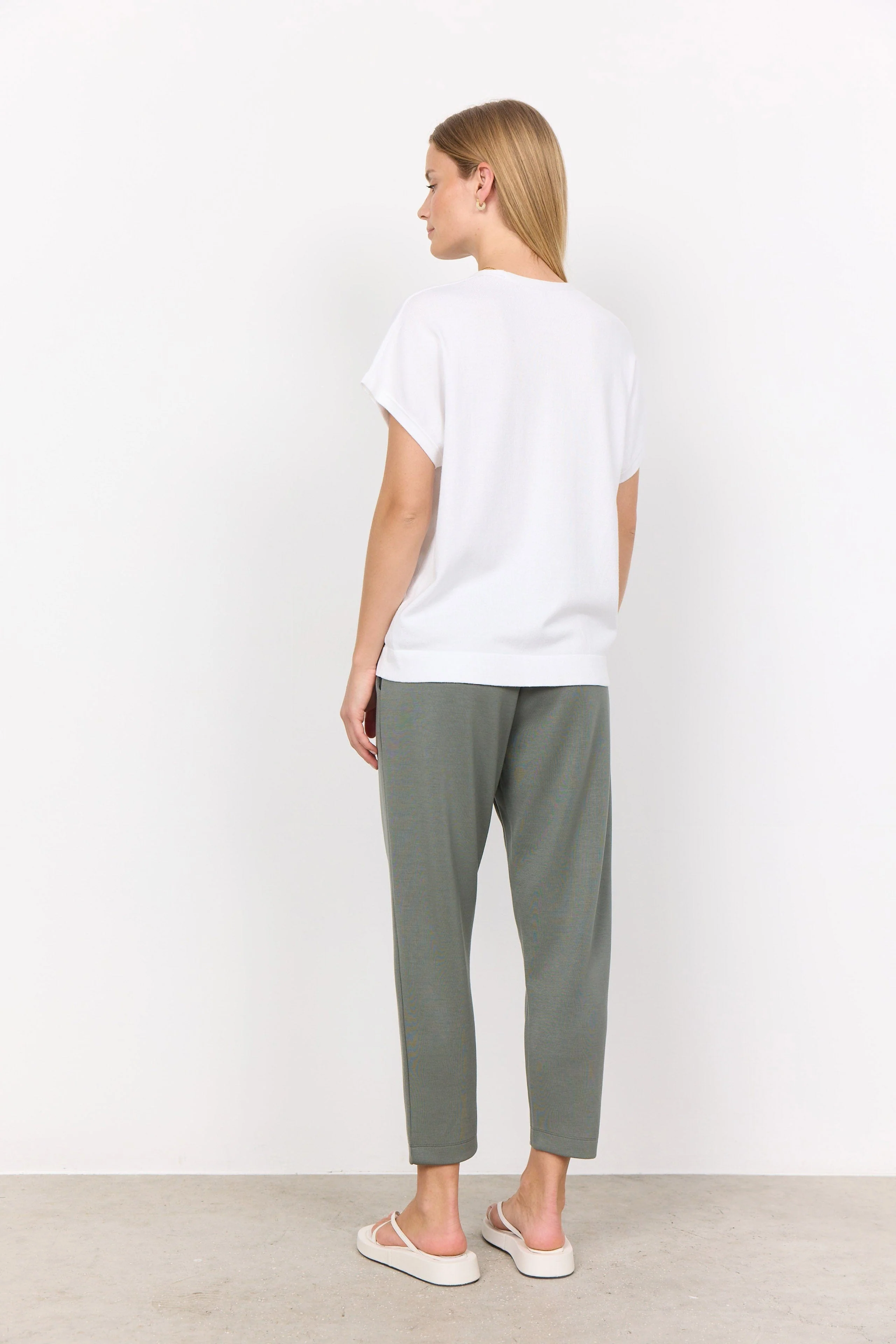 Dollie Knitted T-Shirt - White - Image 4