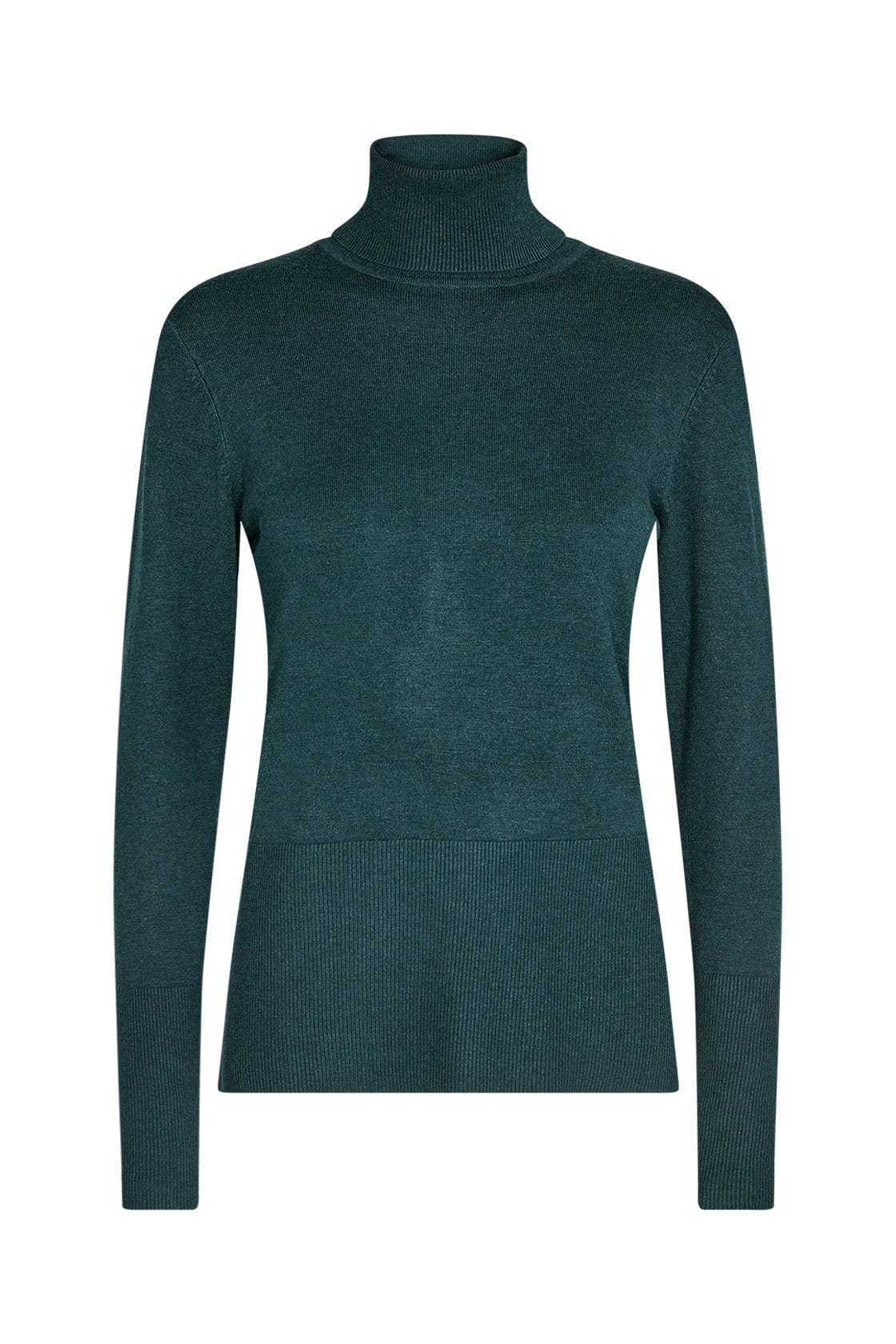 Dollie Roll Neck Jumper - Shady Green Melange