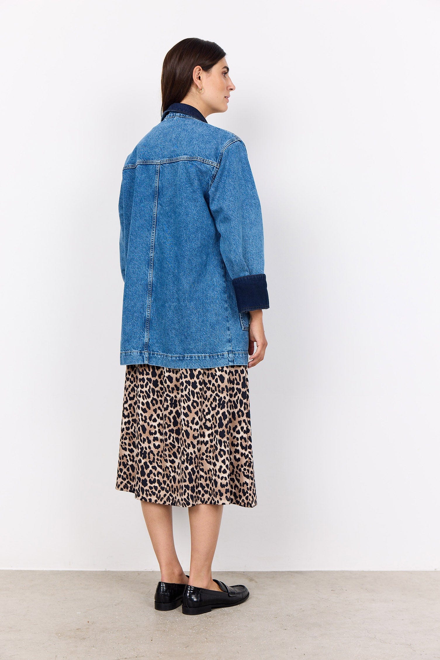 Dolores Denim Shacket - Medium Blue Denim - Image 4