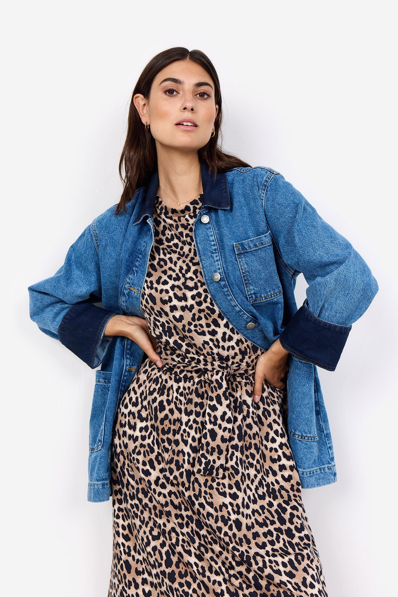 Dolores Denim Shacket - Medium Blue Denim - Image 5