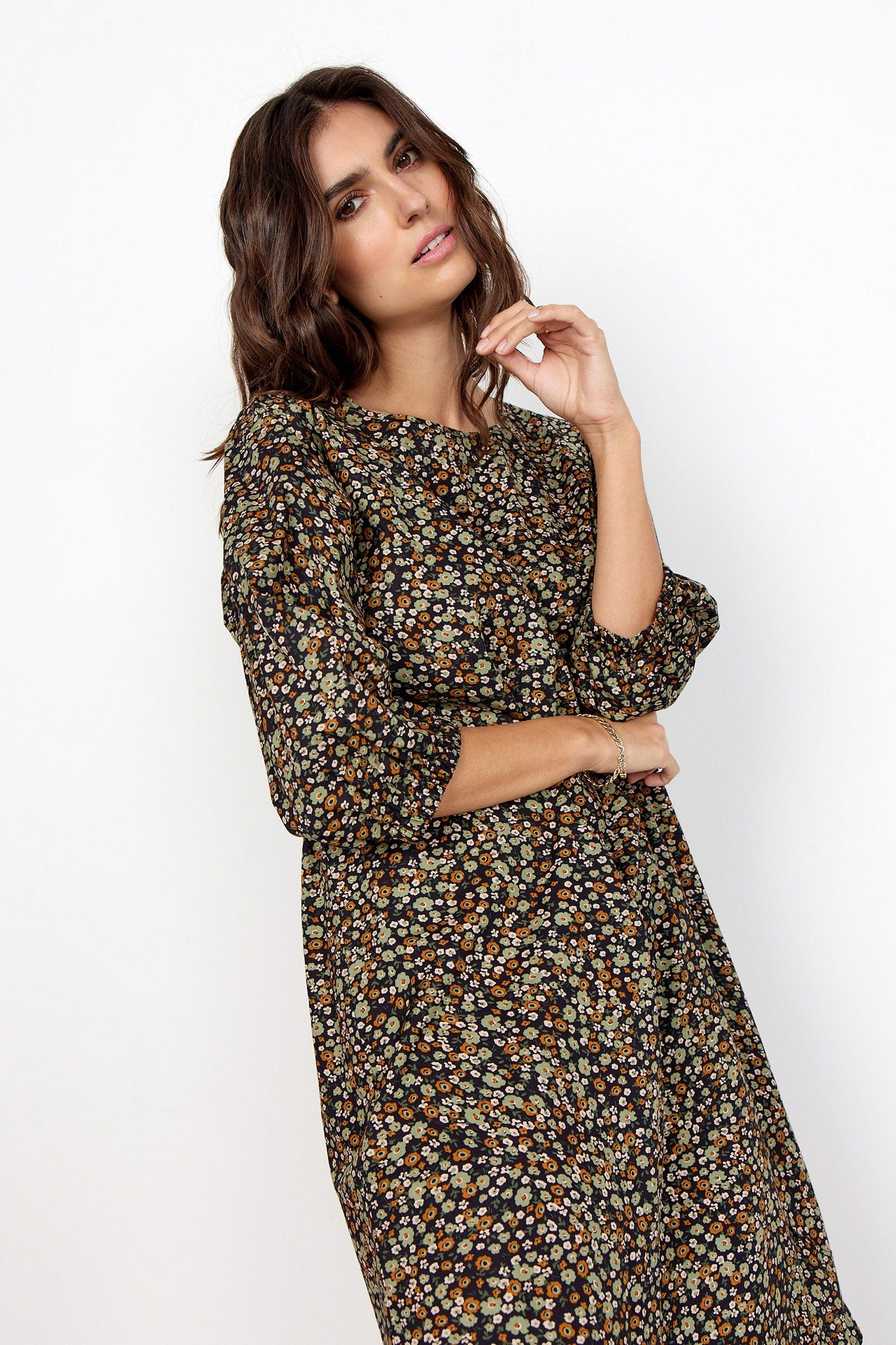 Ediba Dress - Oil Green Combi - Image 3