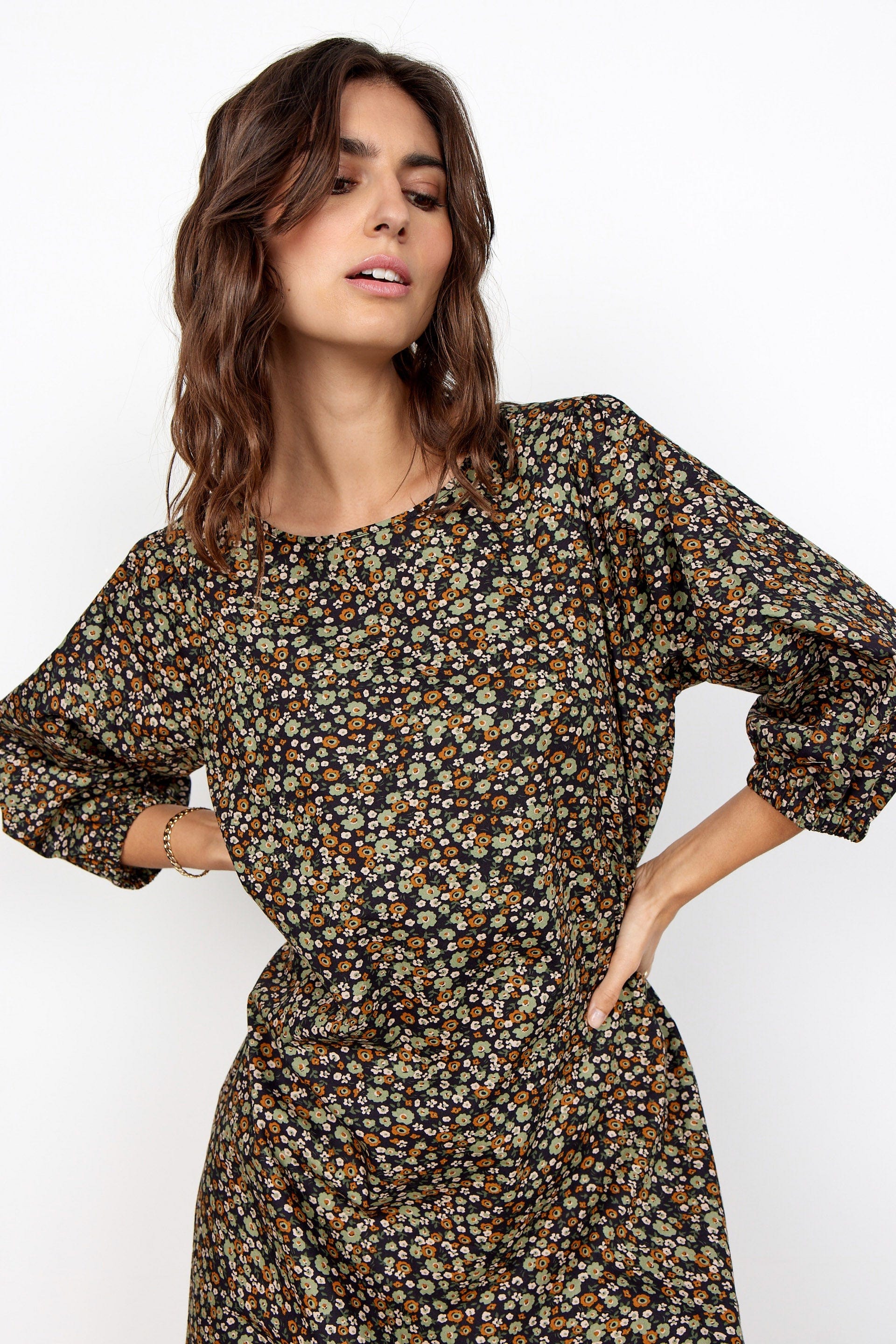 Ediba Dress - Oil Green Combi - Image 4