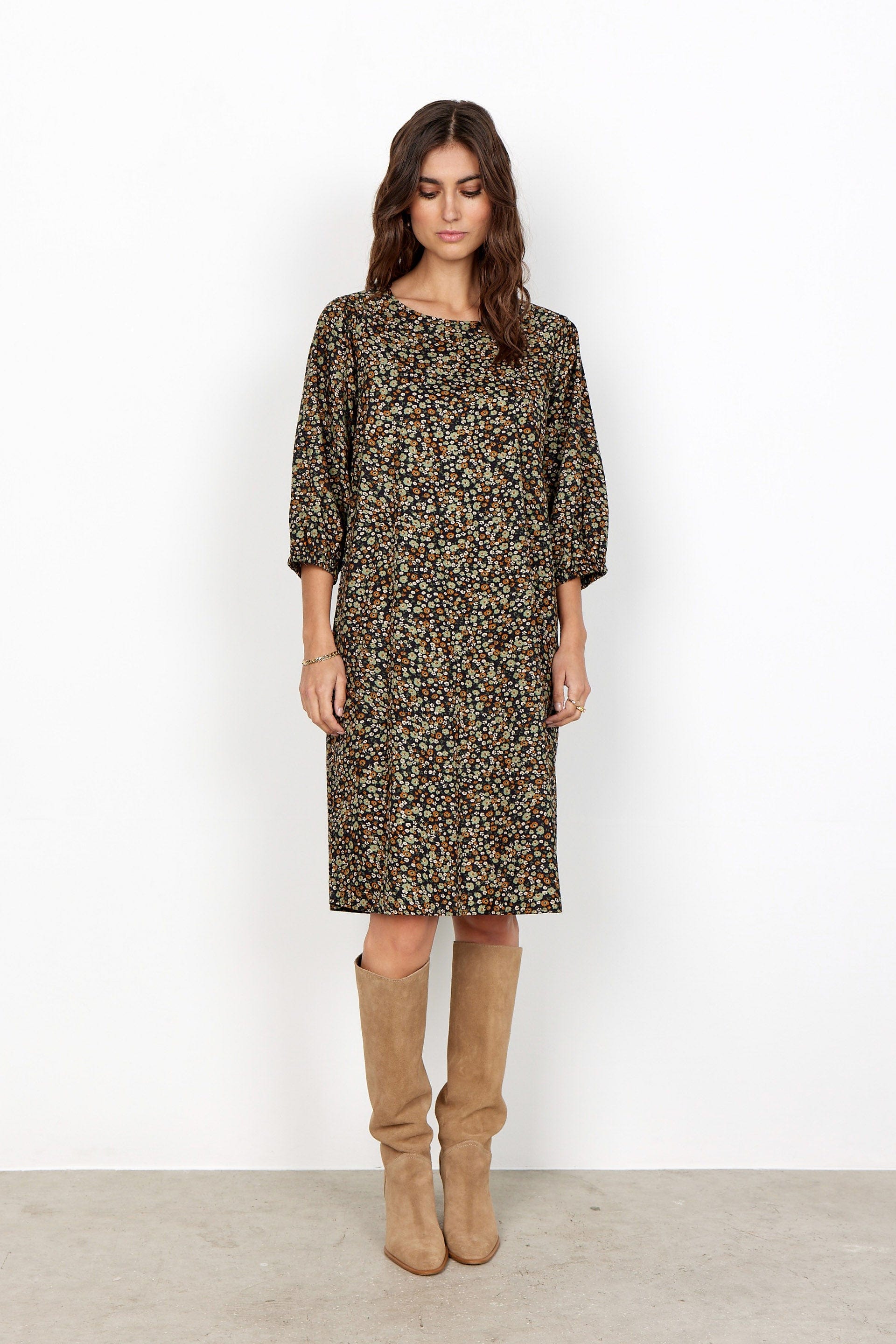Ediba Dress - Oil Green Combi - Image 5