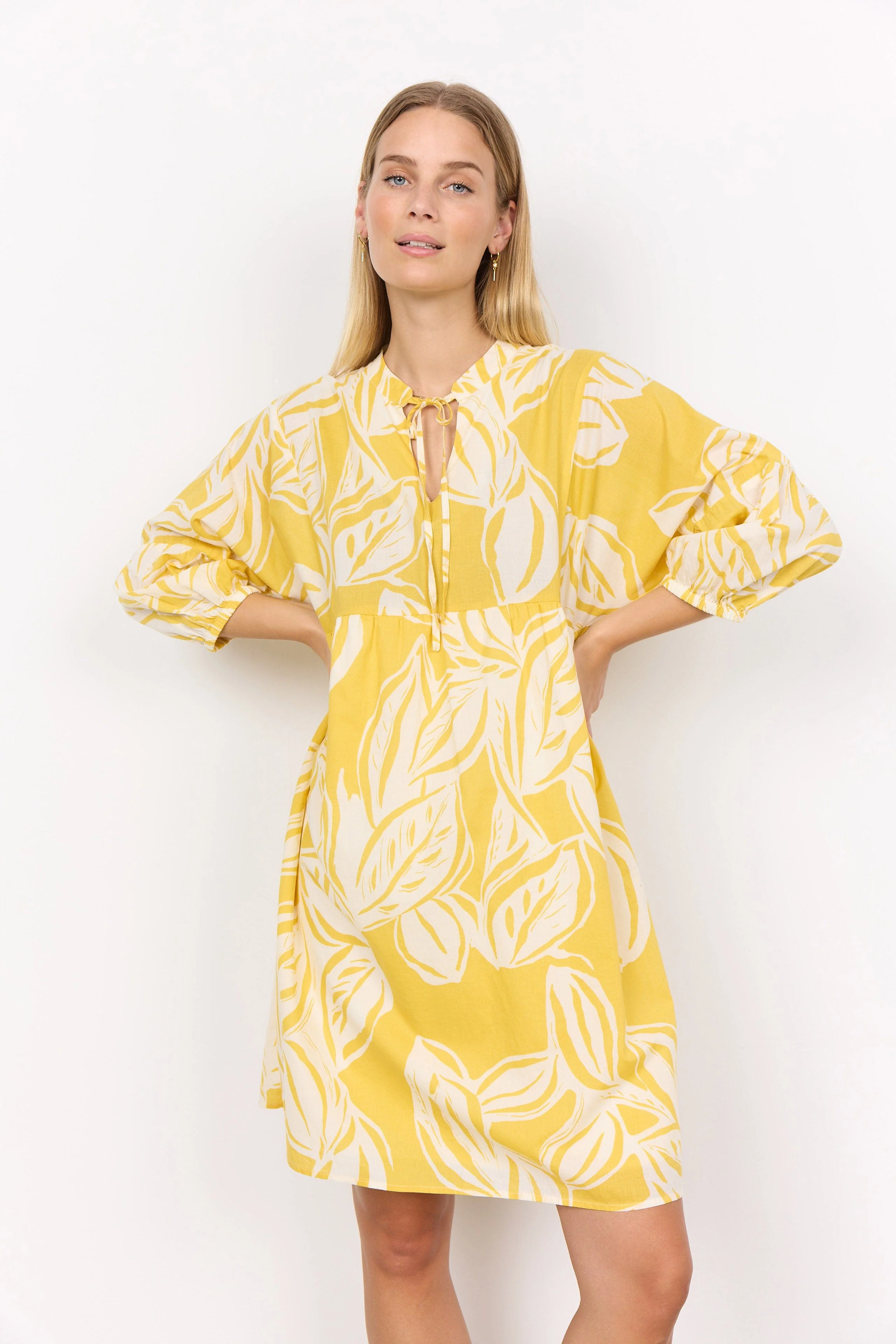 Elvine Printed Dress - Golden Yellow Combi - Image 2