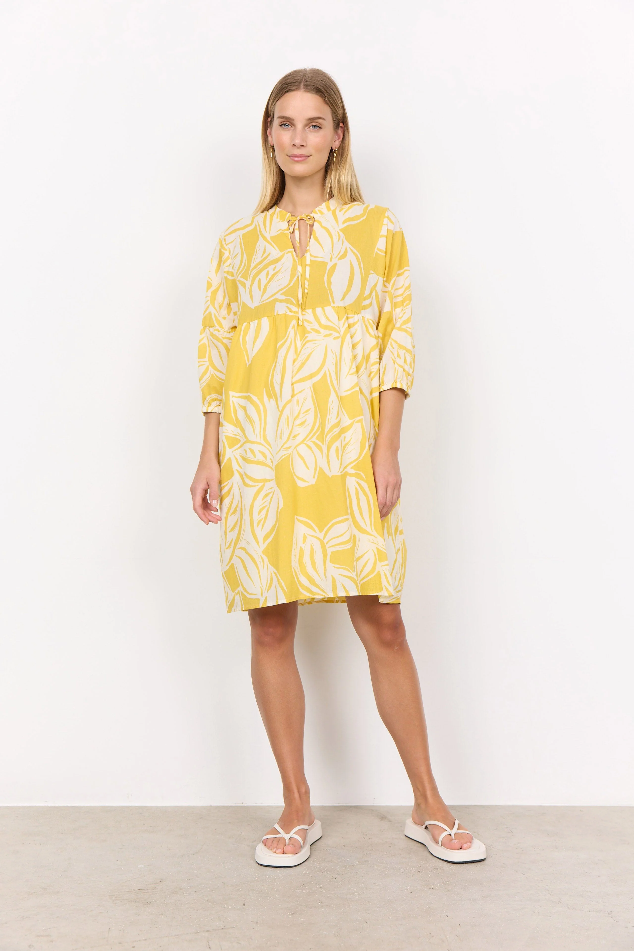 Elvine Printed Dress - Golden Yellow Combi - Image 3