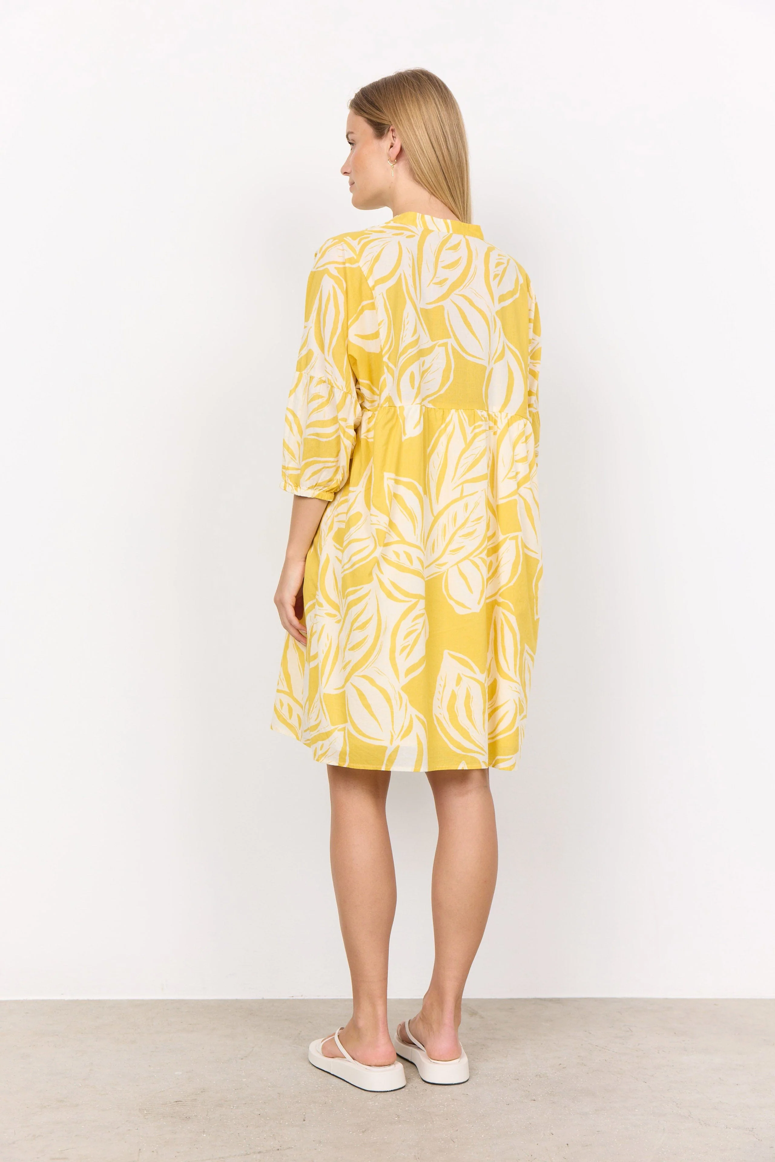 Elvine Printed Dress - Golden Yellow Combi - Image 4