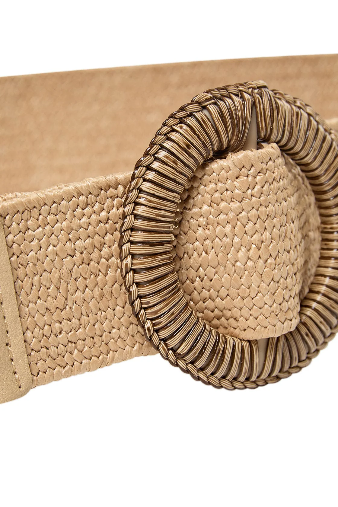 Elvisa Woven Elasticated Belt - Sand - Image 5