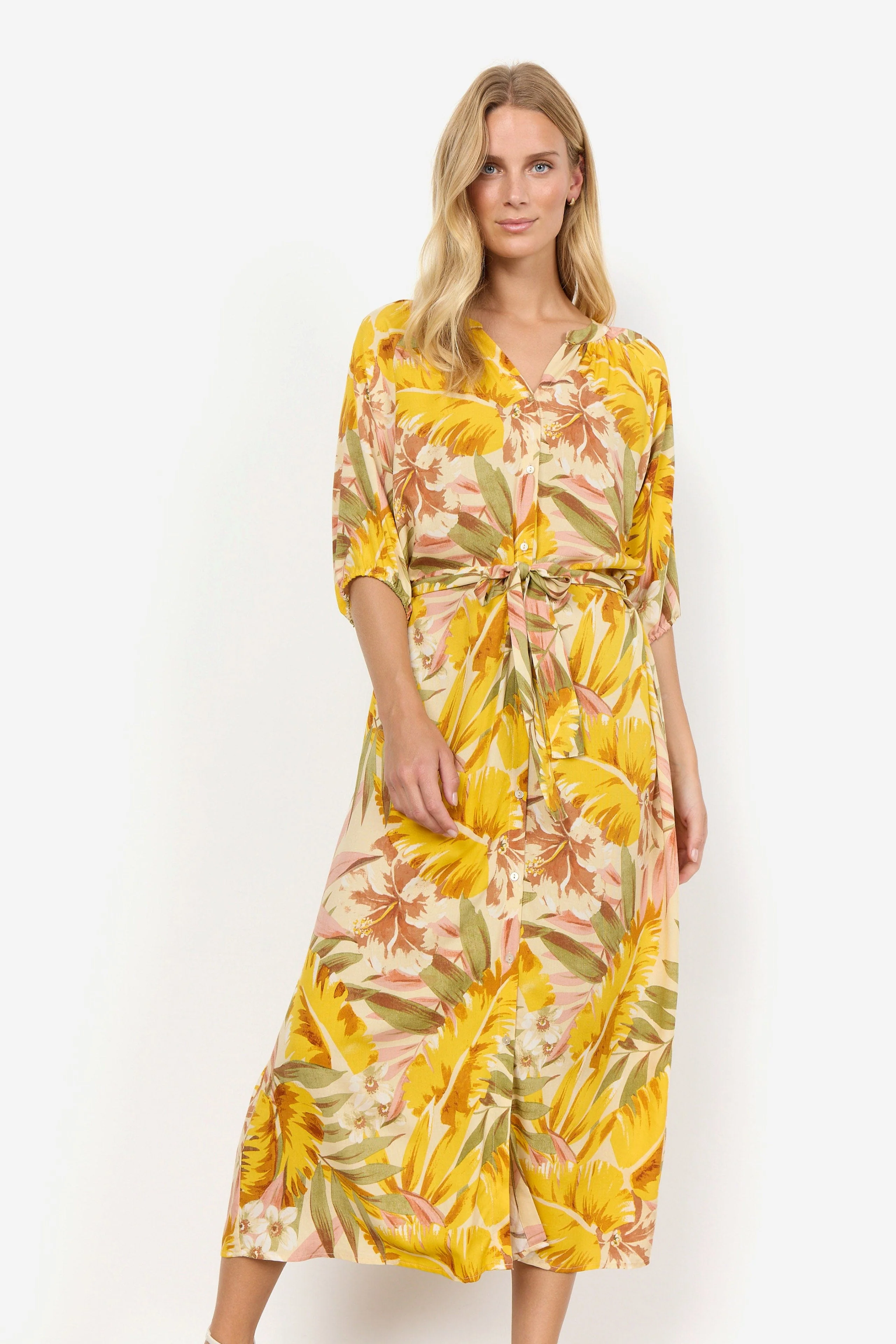 Elyse Dress - Golden Yellow Combi - Image 2