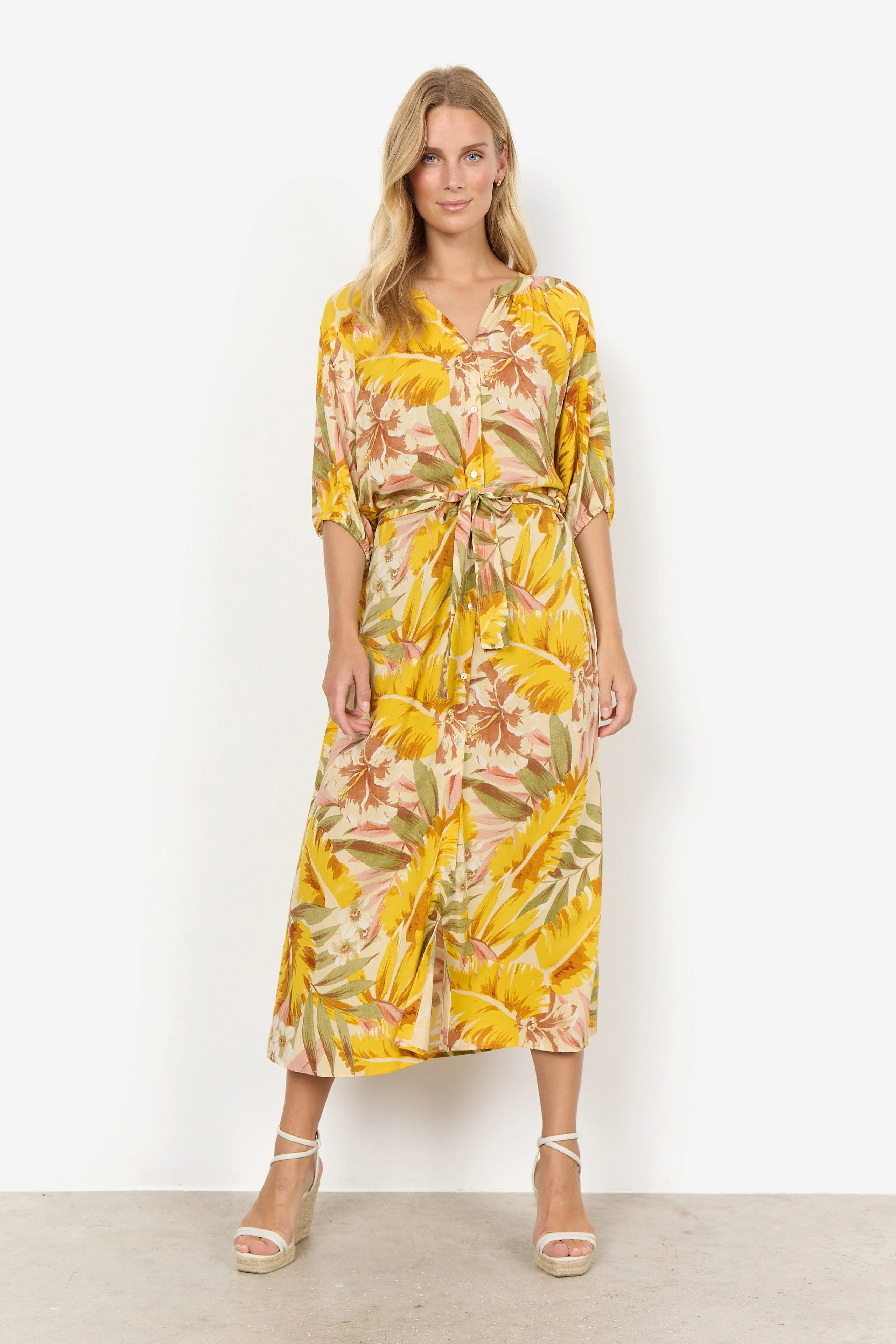 Elyse Dress - Golden Yellow Combi - Image 3