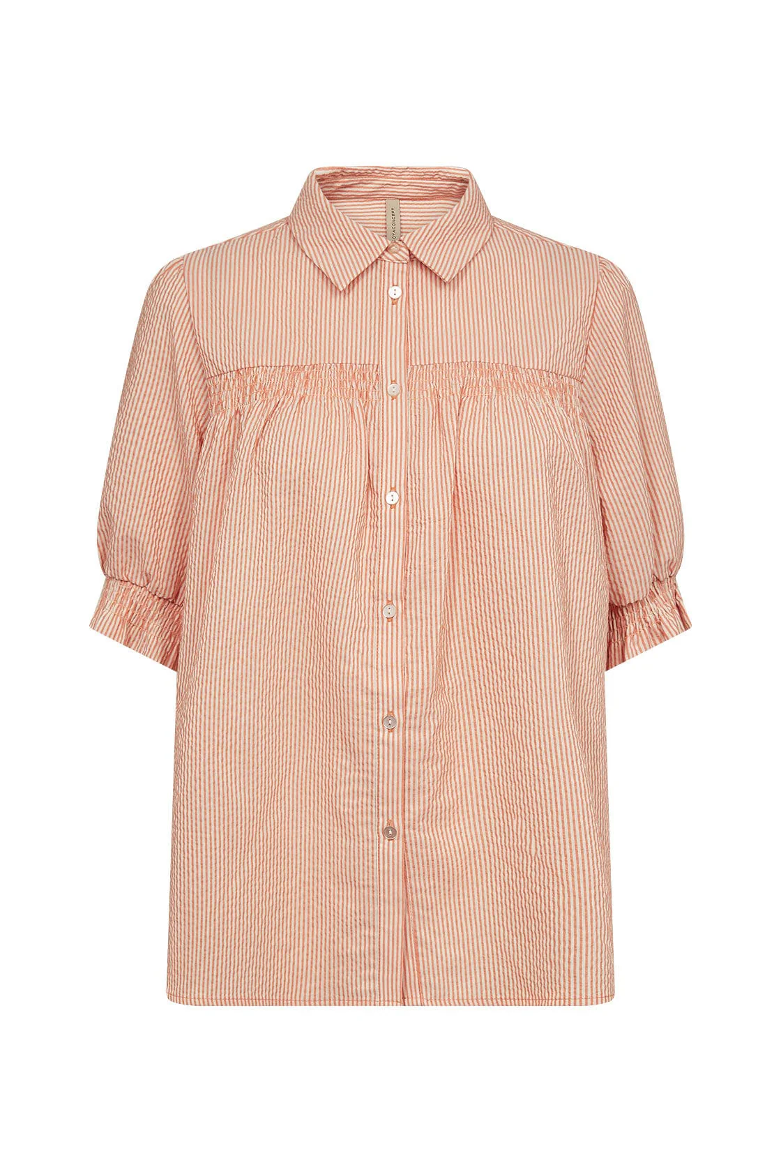 Emmelin Stripe Shirt - Papaya Combi