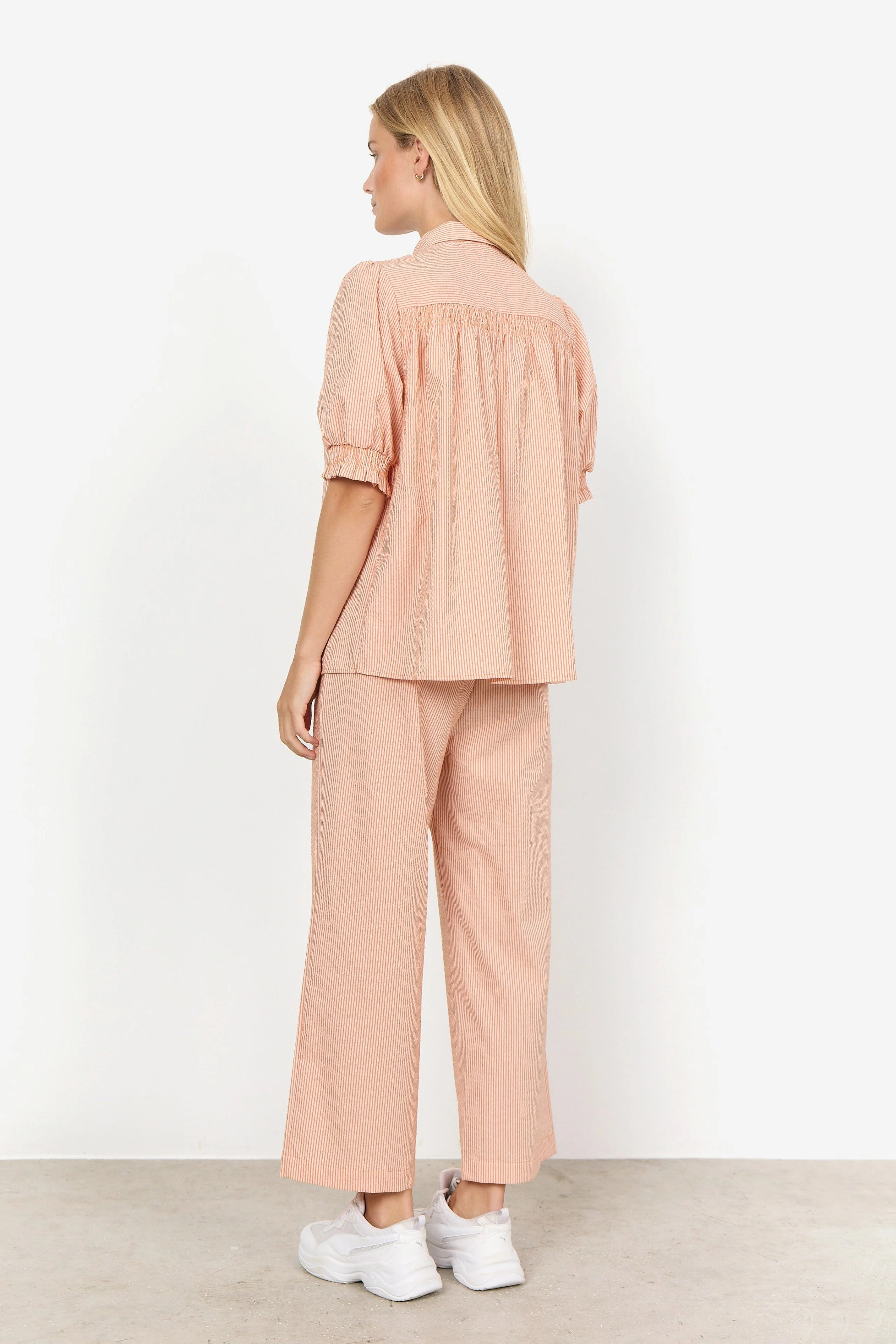 Emmelin Stripe Shirt - Papaya Combi - Image 4