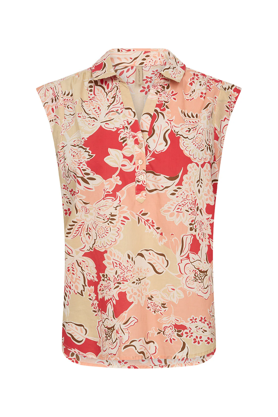 Faldine Sleeveless Blouse - Bittersweet Combi