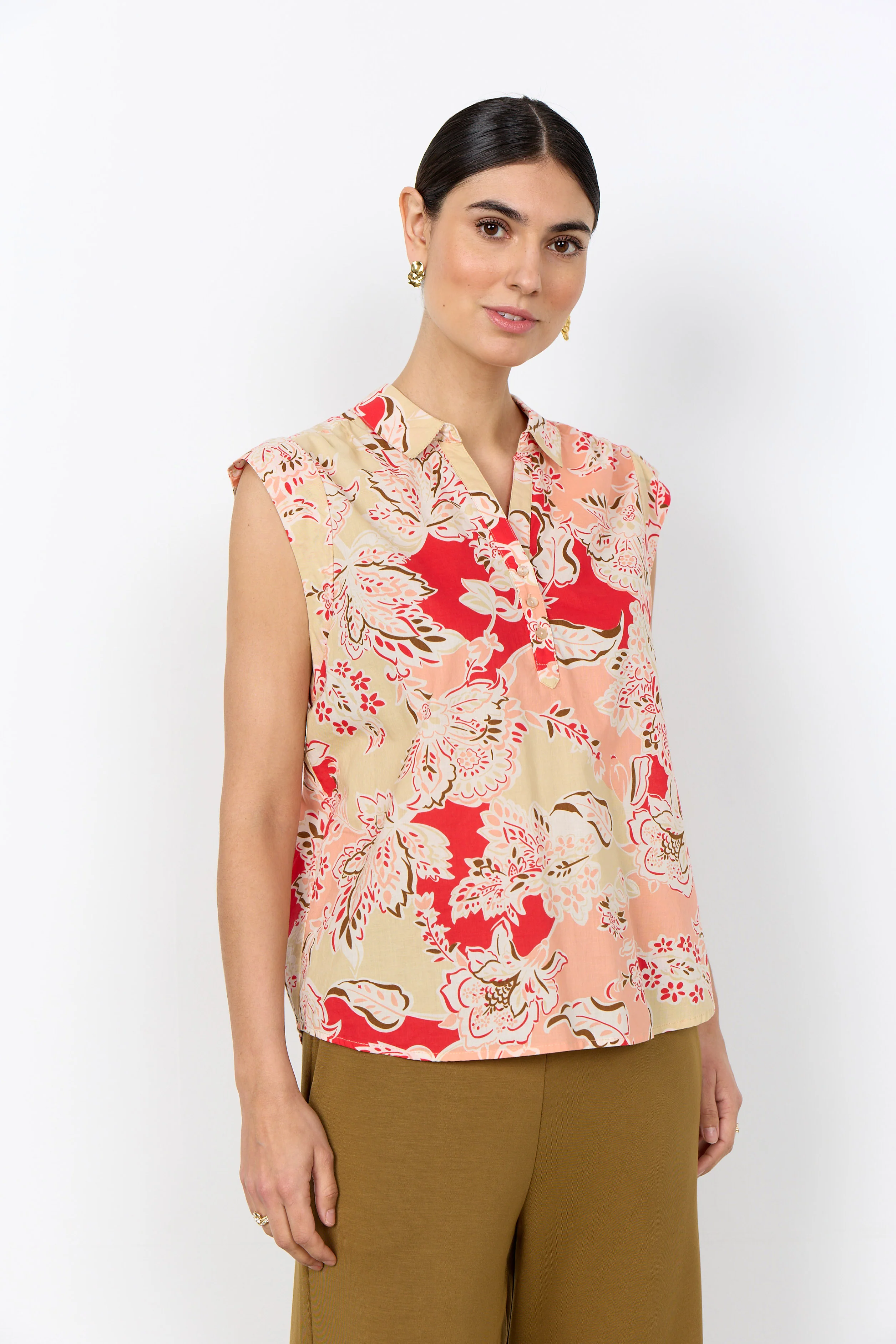Faldine Sleeveless Blouse - Bittersweet Combi - Image 2