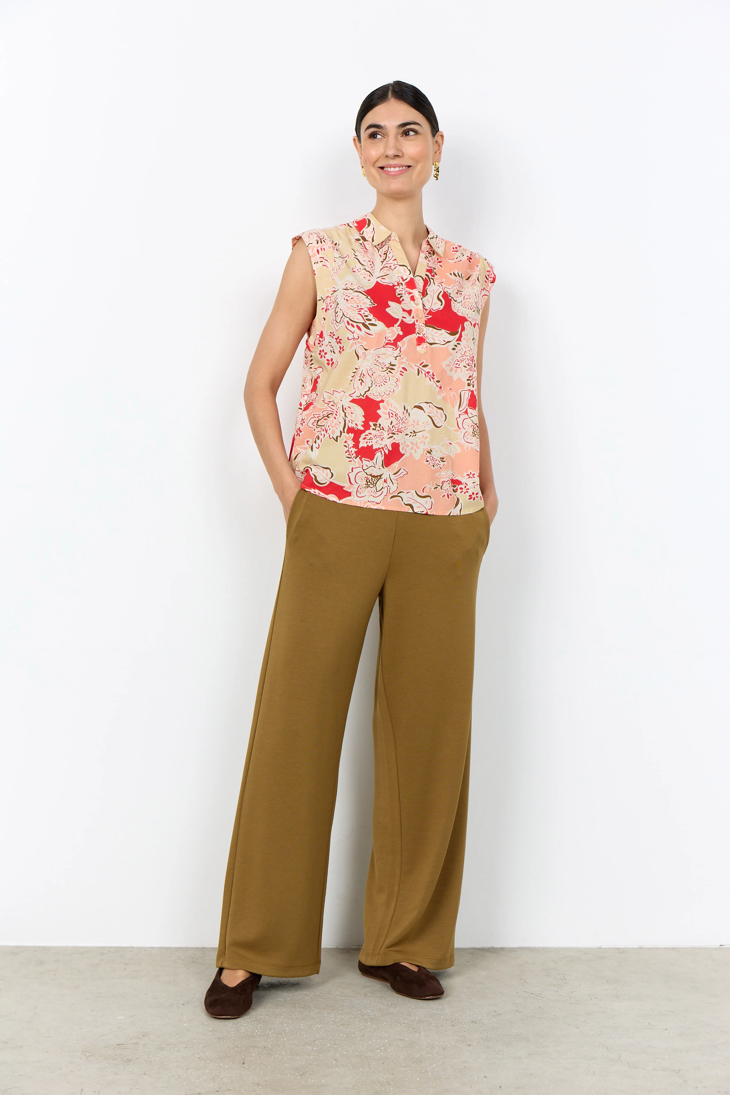 Faldine Sleeveless Blouse - Bittersweet Combi - Image 3
