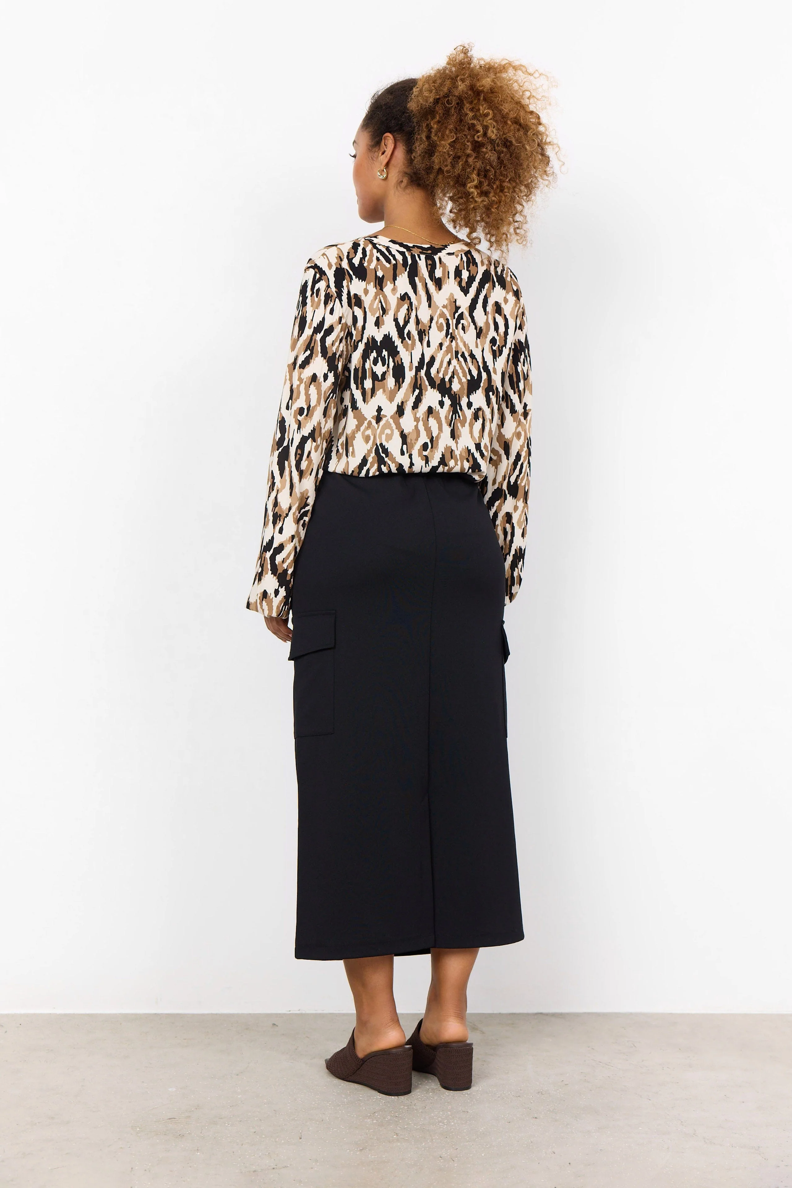 Fang Printed Blouse - Desert Brown Combi - Image 5