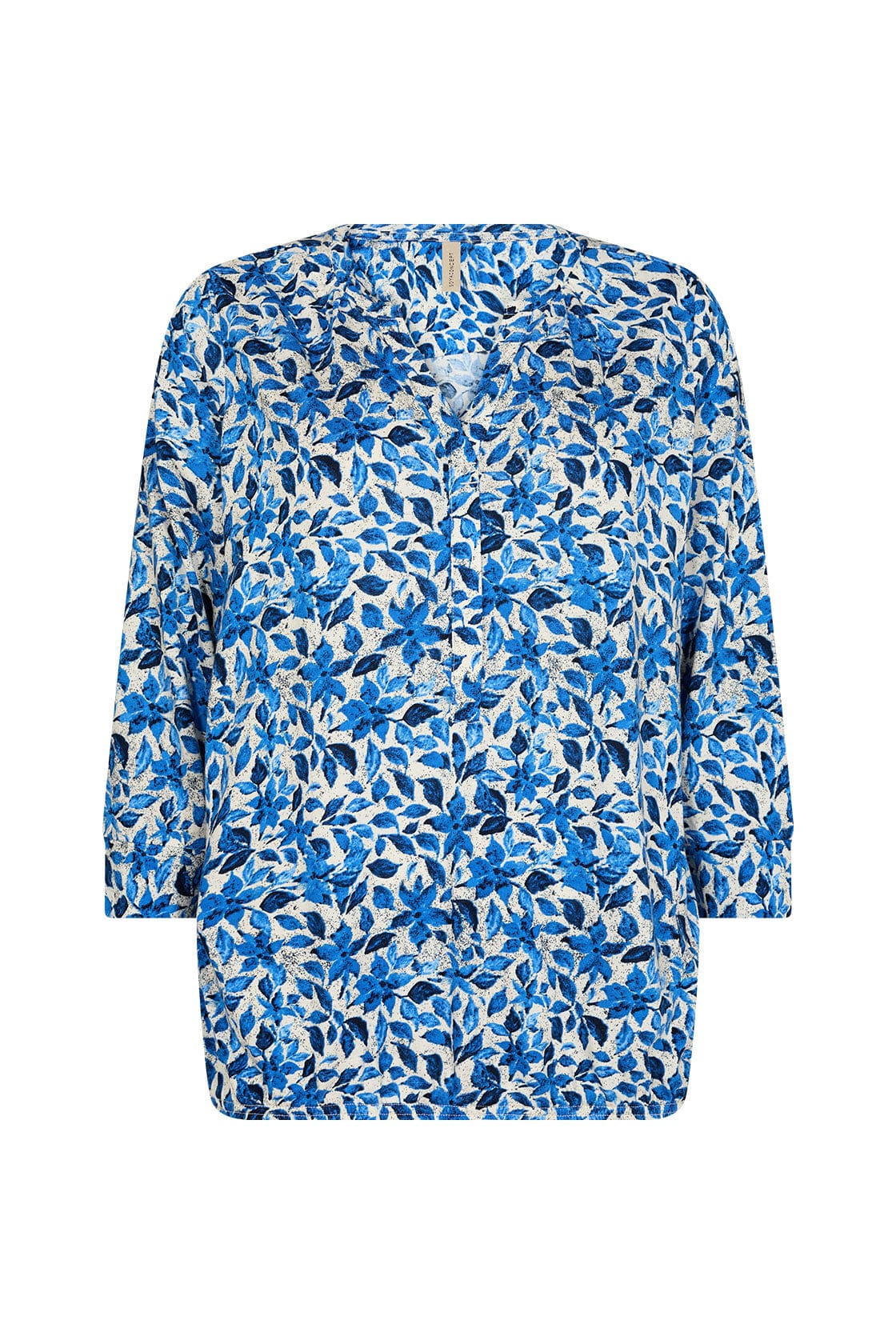 Felicity Floral Printed Blouse - Bright Blue Combi