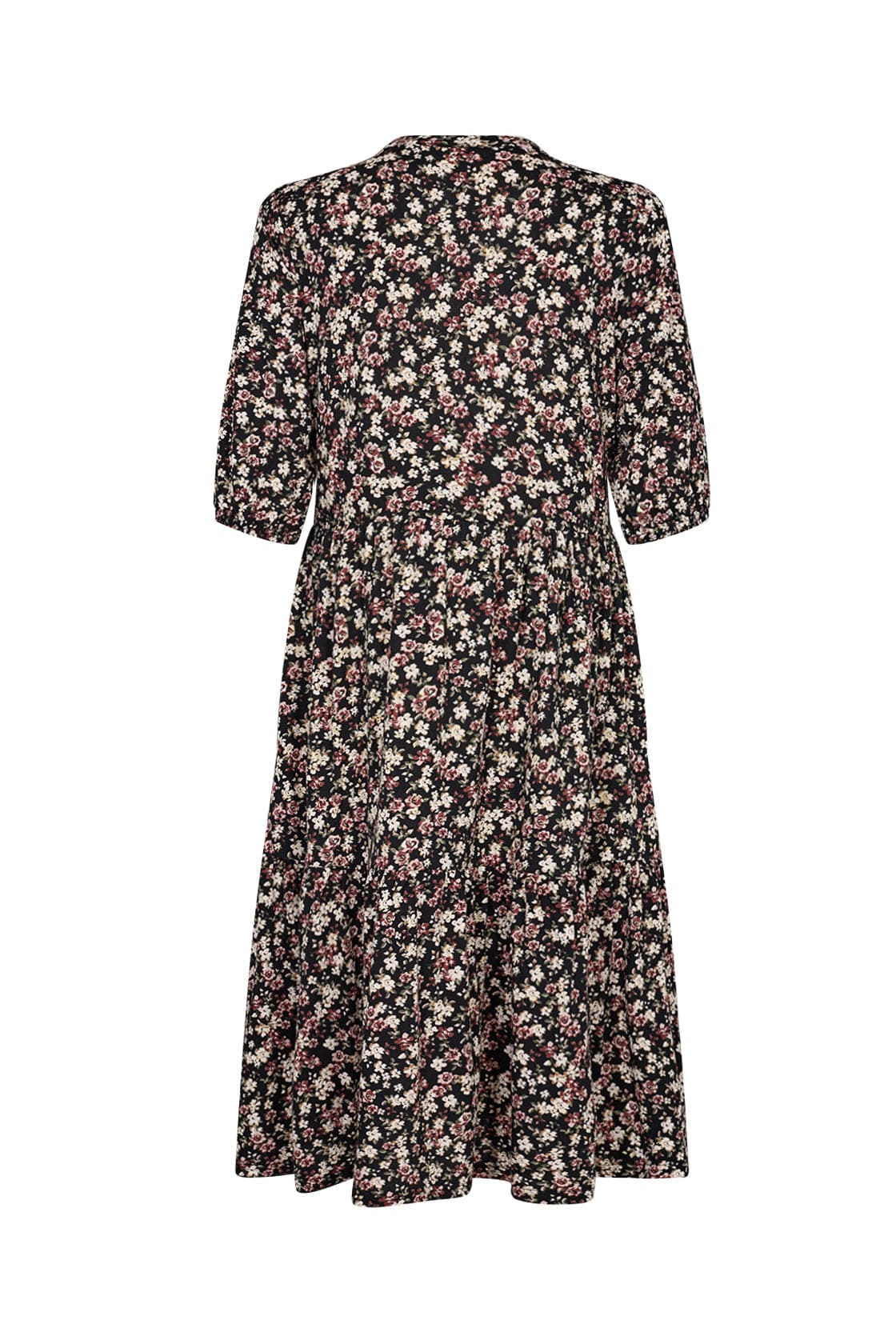 Felicity Knee Length Dress - Wine Combi - Image 3