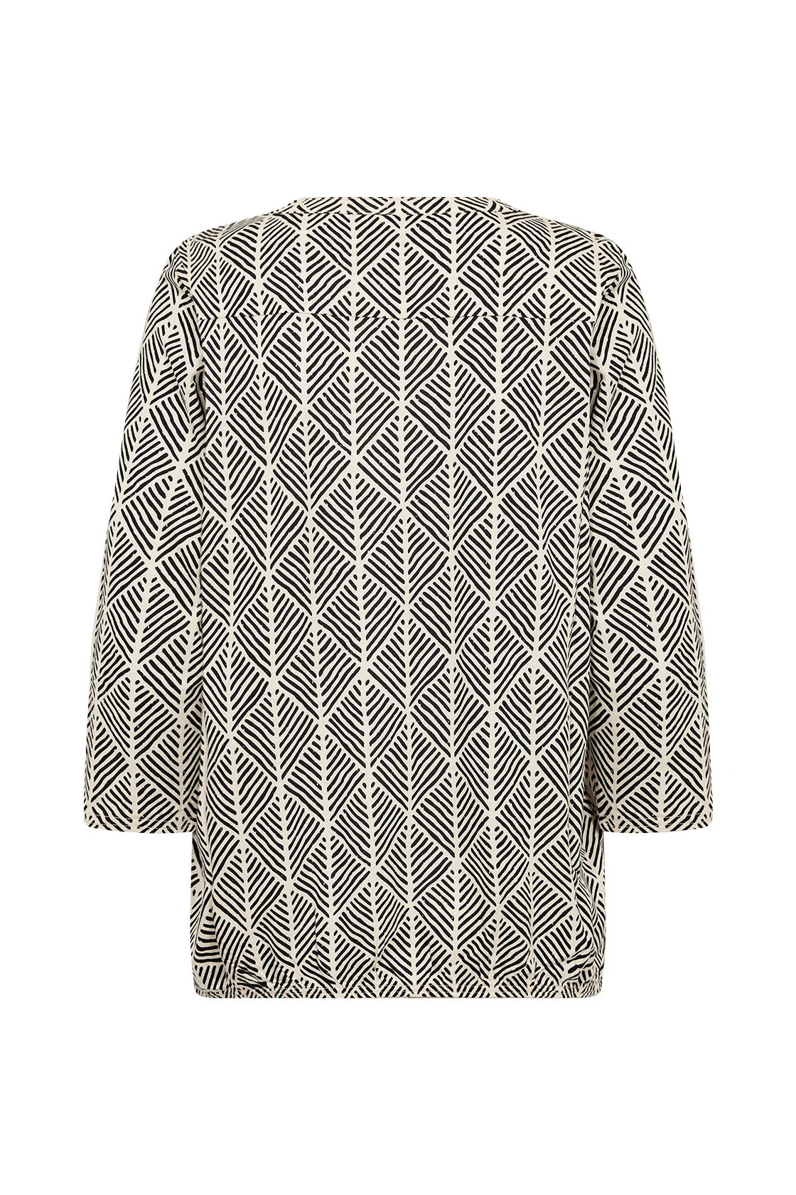 Felicity Printed Jersey Top - Black Combi - Image 2