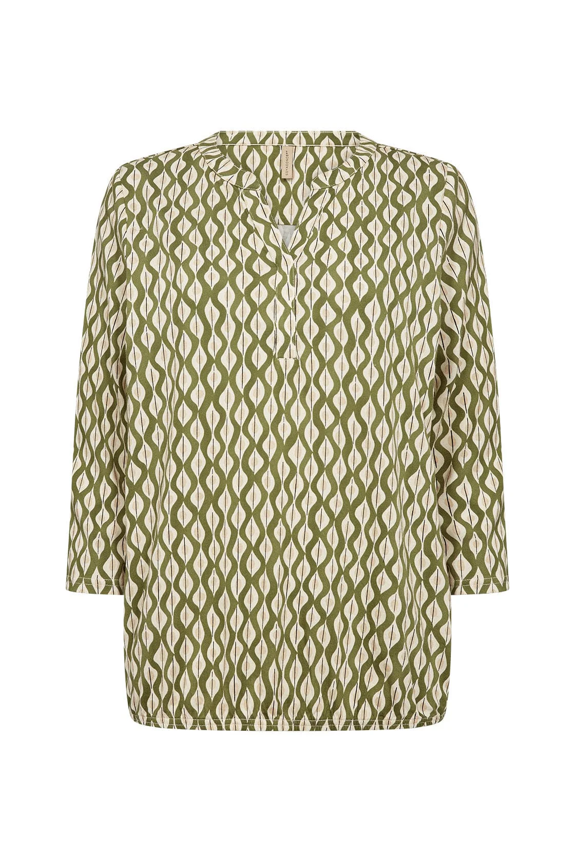 Felicity Printed Jersey Top - Calliste Green Combi