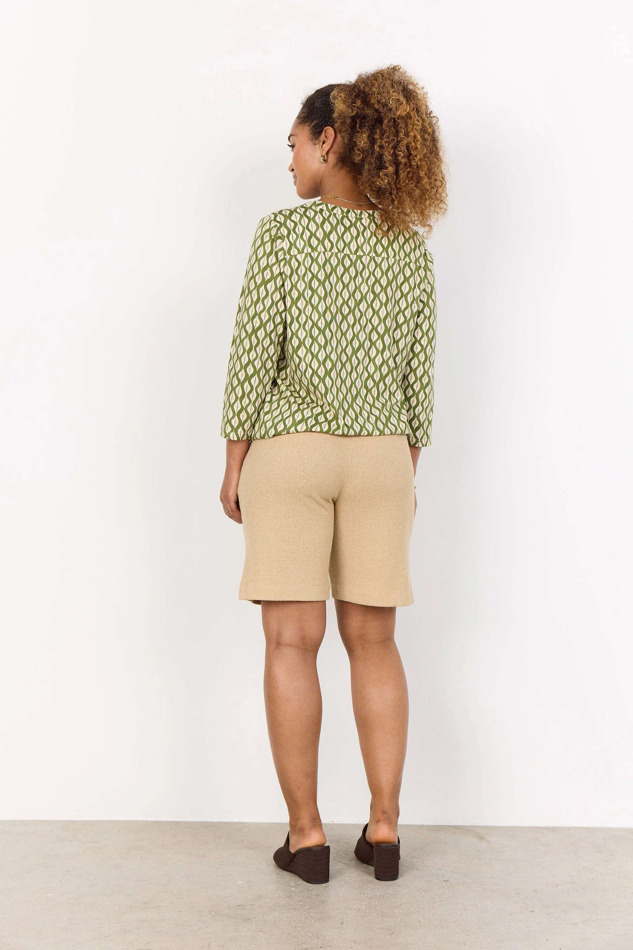 Felicity Printed Jersey Top - Calliste Green Combi - Image 4