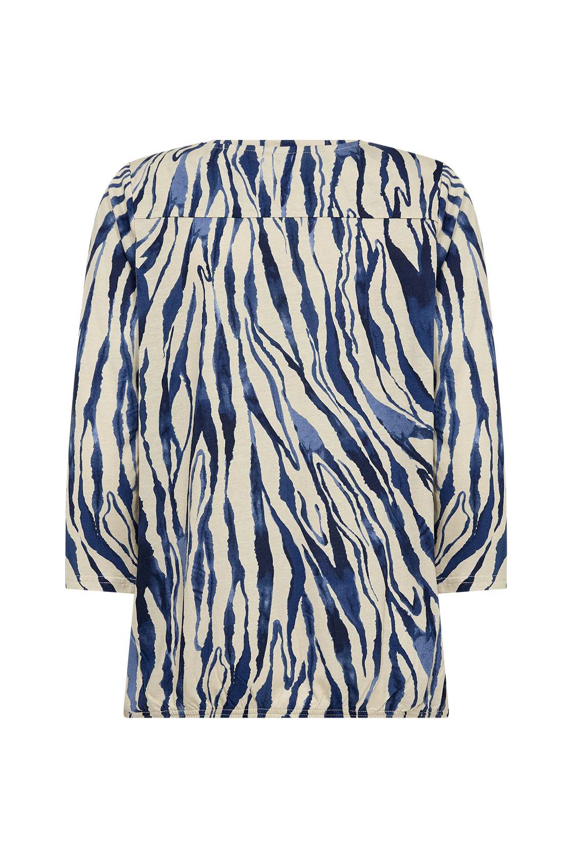 Felicity Printed Jersey Top - Estate Blue Combi - Image 2