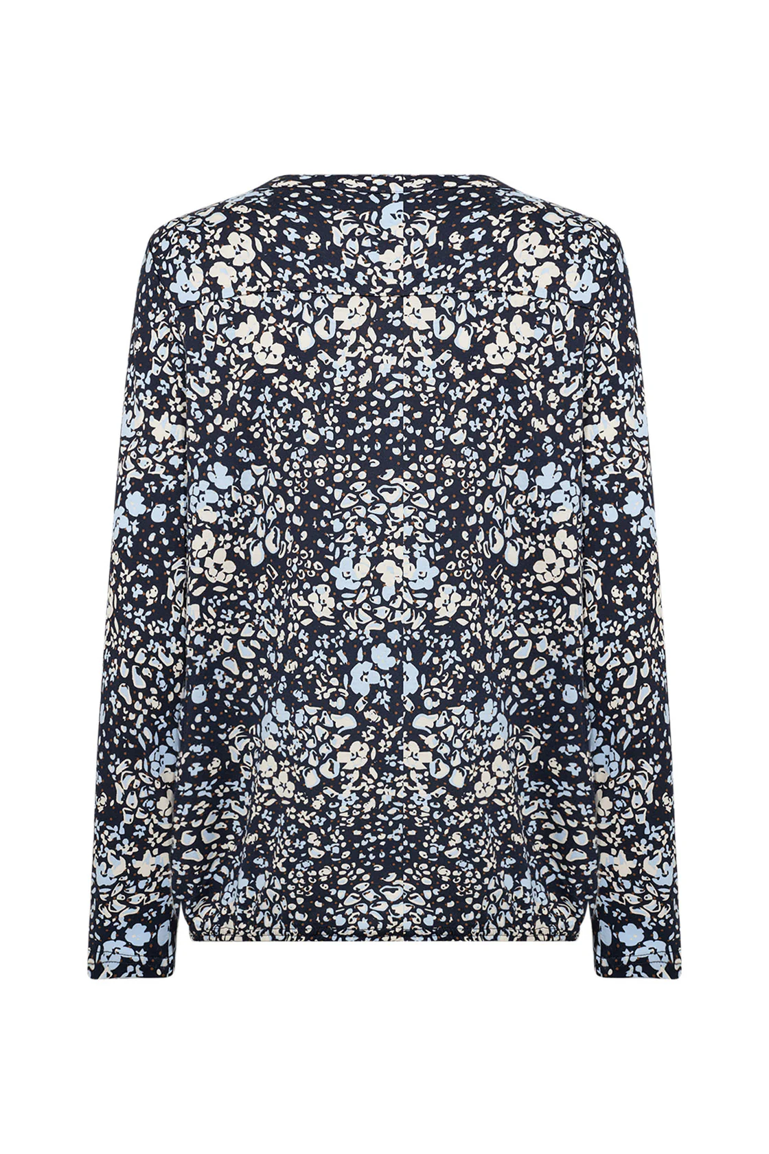 Felicity Printed Jersey Top - Navy Combi - Image 5