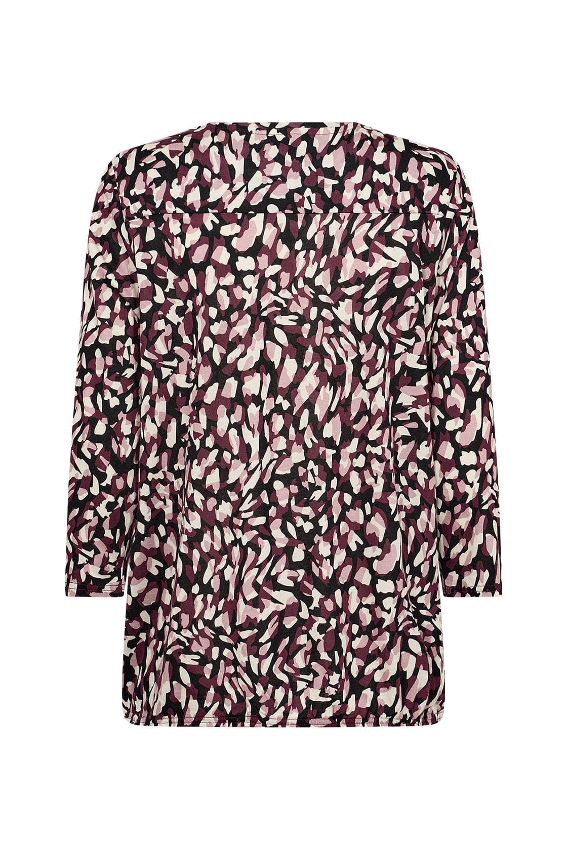 Felicity Printed Jersey Top - Wine Combi - Image 5