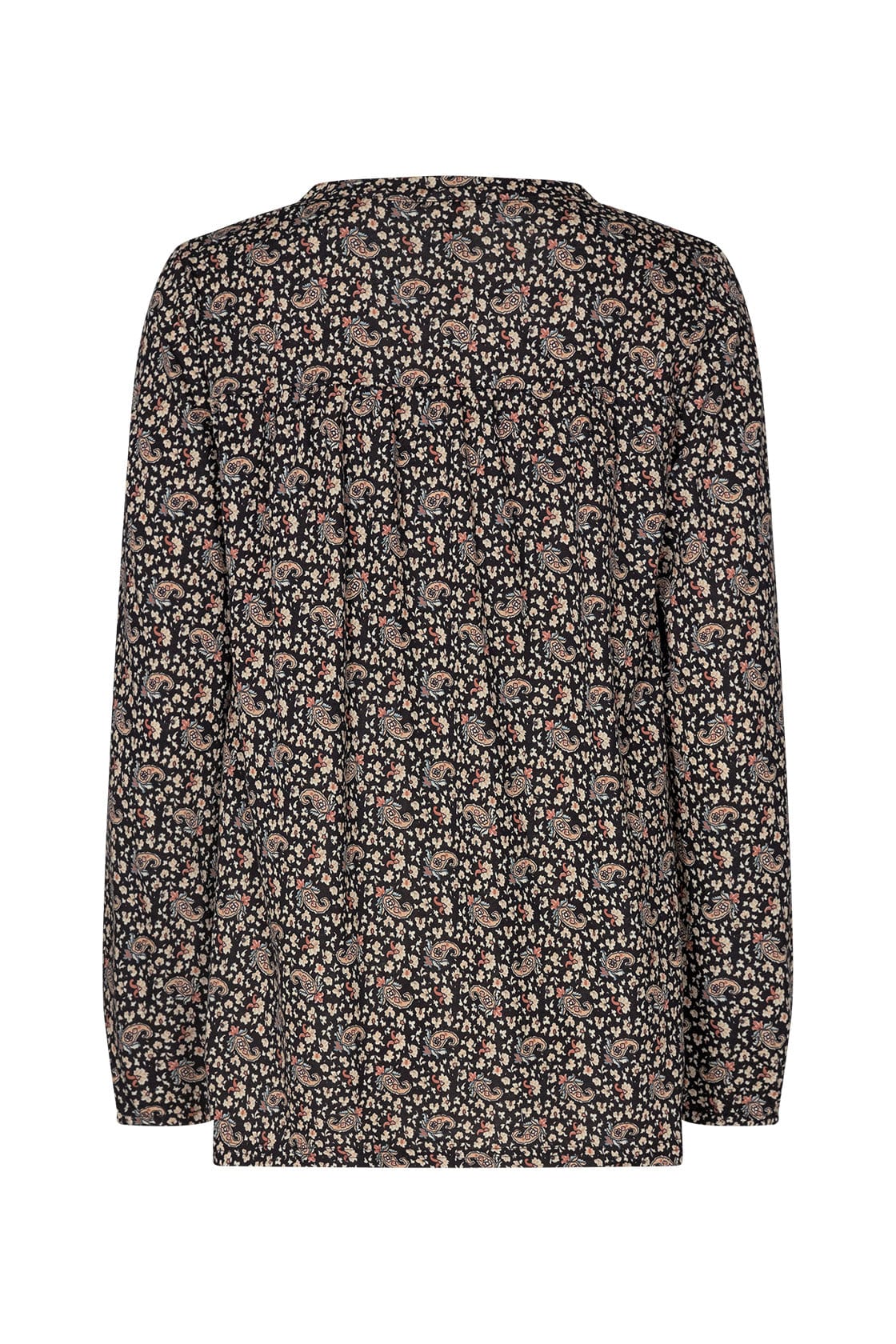 Felicity Printed Notch Neck Blouse - Black Combi - Image 2
