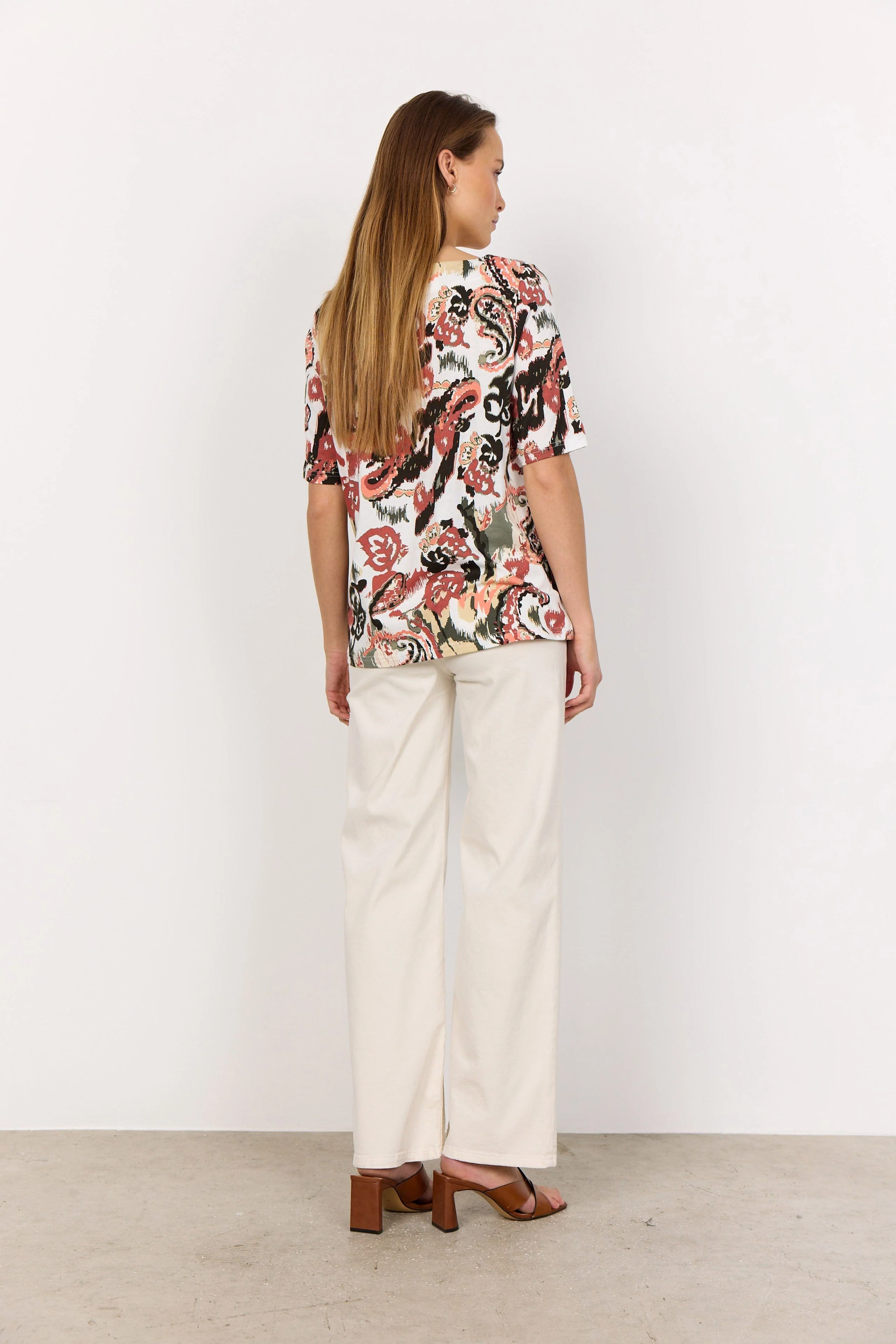 Felicity Printed T-Shirt - Peach Pink Combi - Image 4