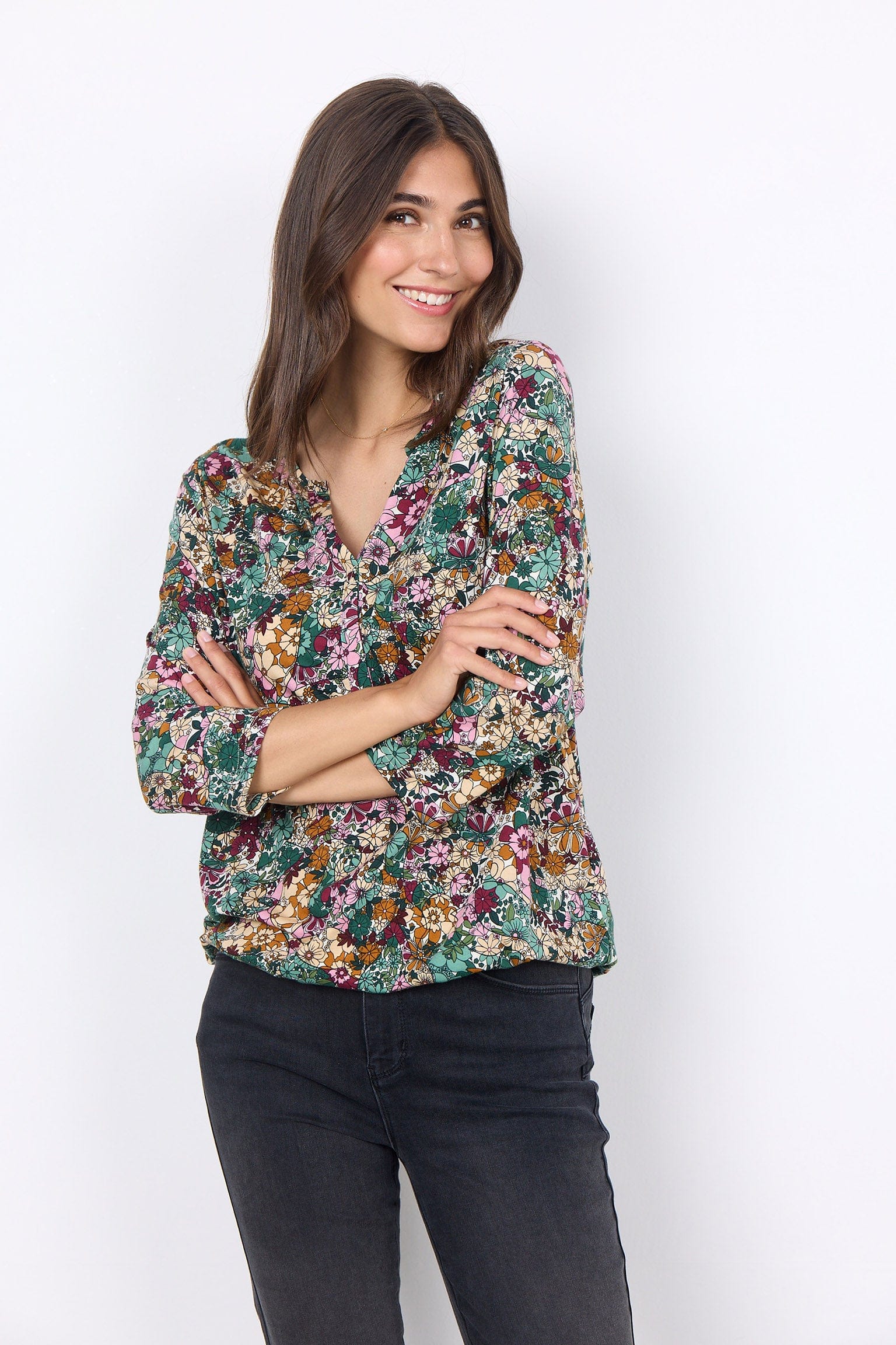 Felicity Top - Shady Green Combi - Image 3