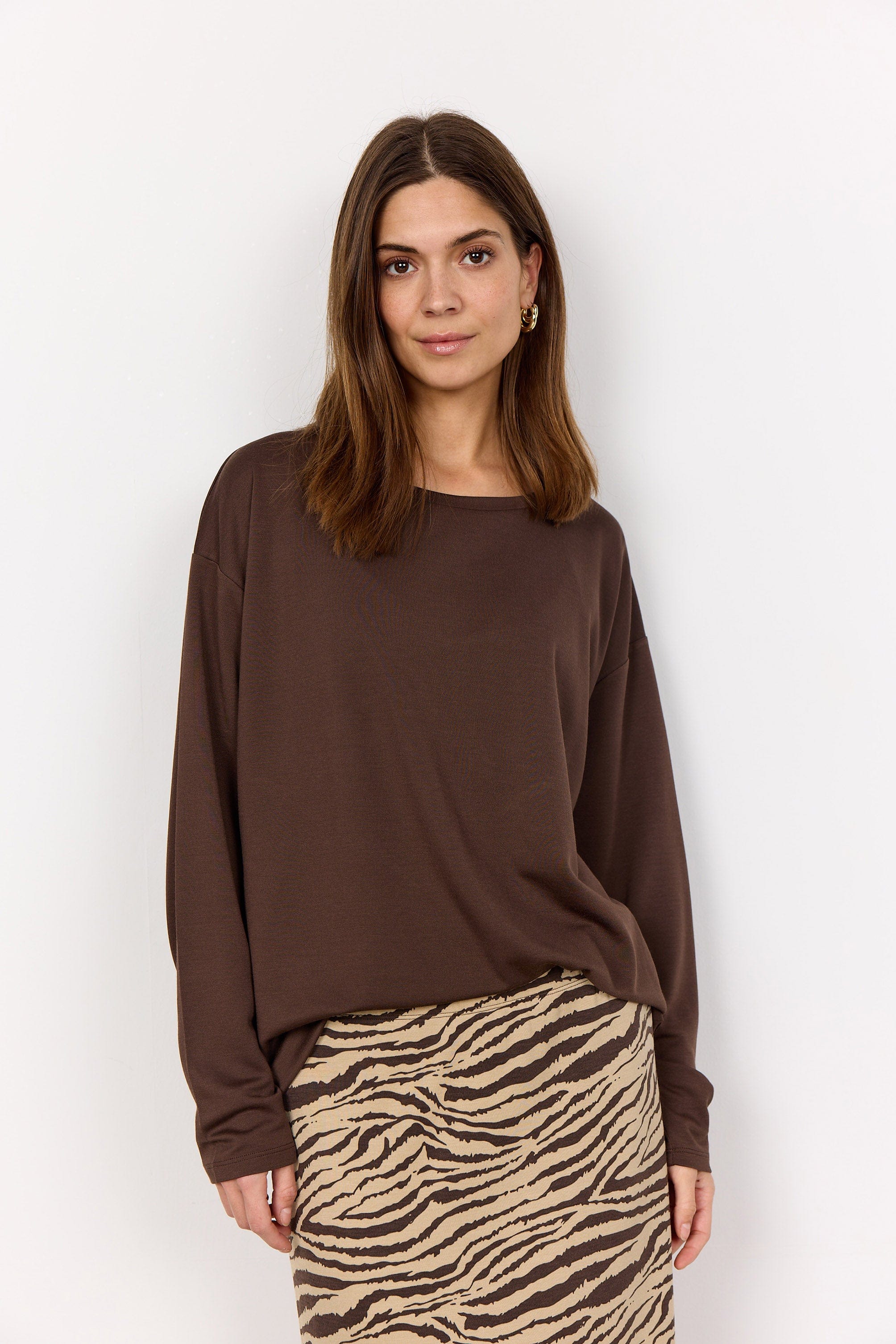 Felucca Modal Jersey Top - Hot Fudge - Image 2