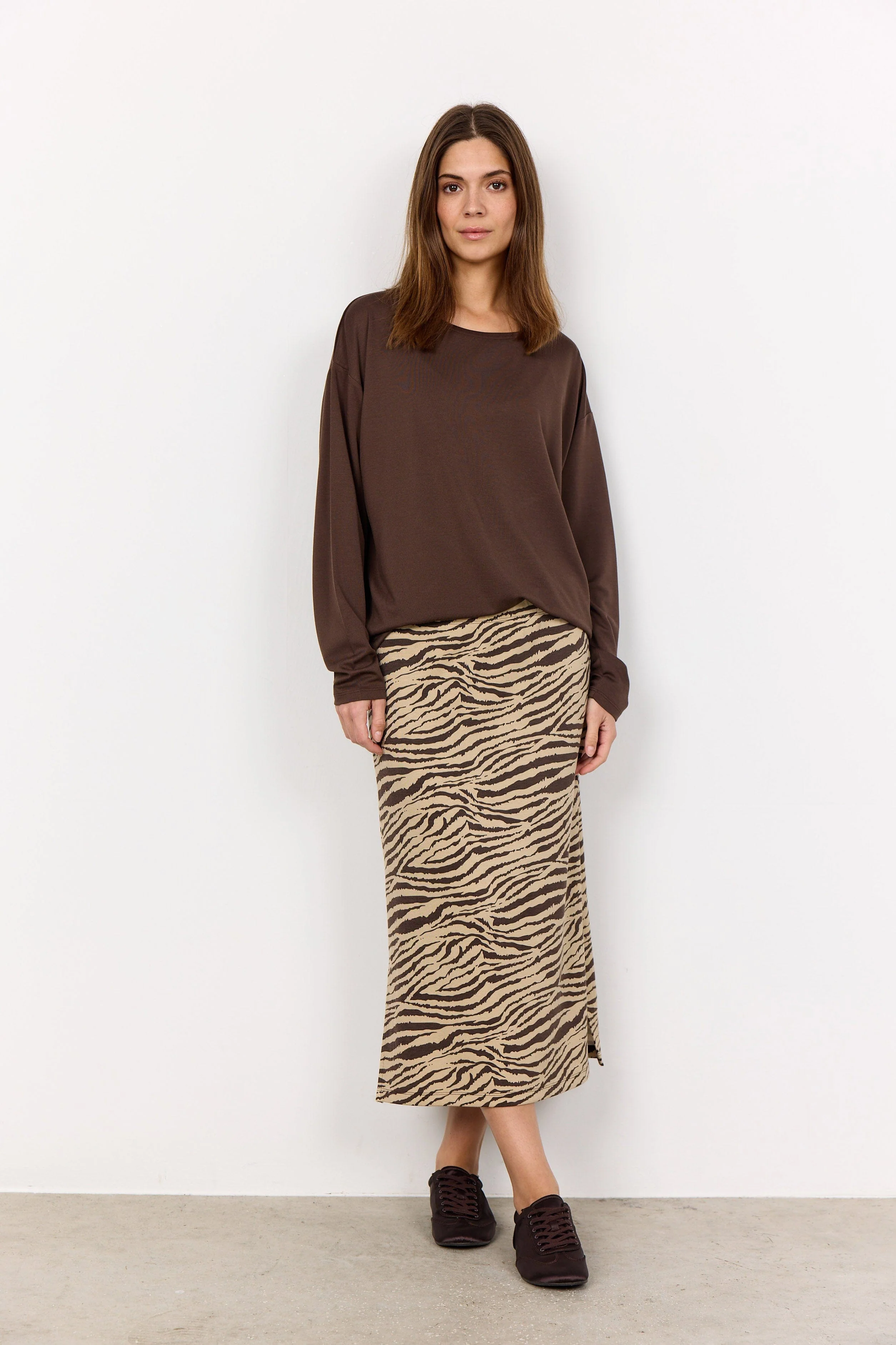 Felucca Modal Jersey Top - Hot Fudge - Image 3