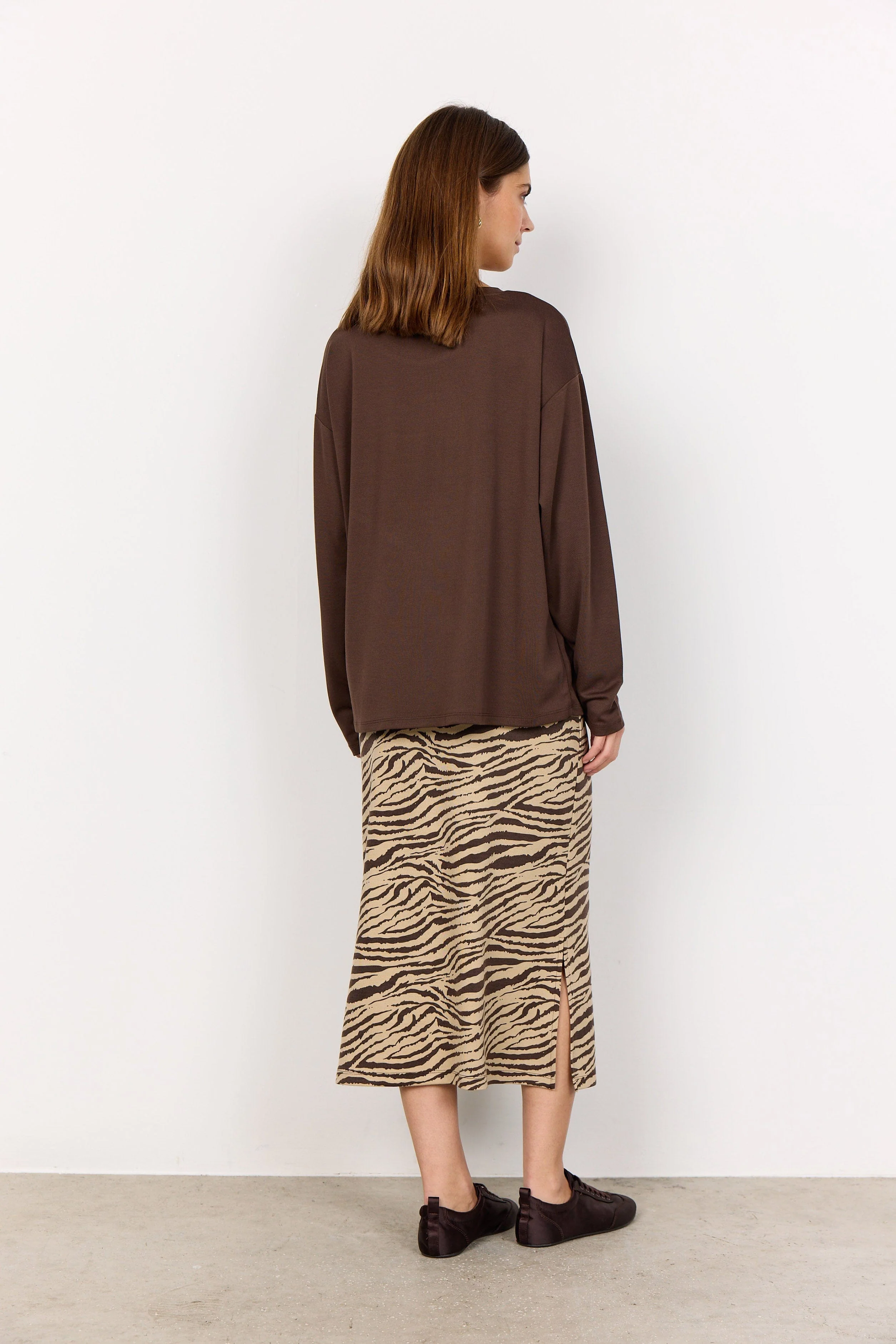 Felucca Modal Jersey Top - Hot Fudge - Image 4