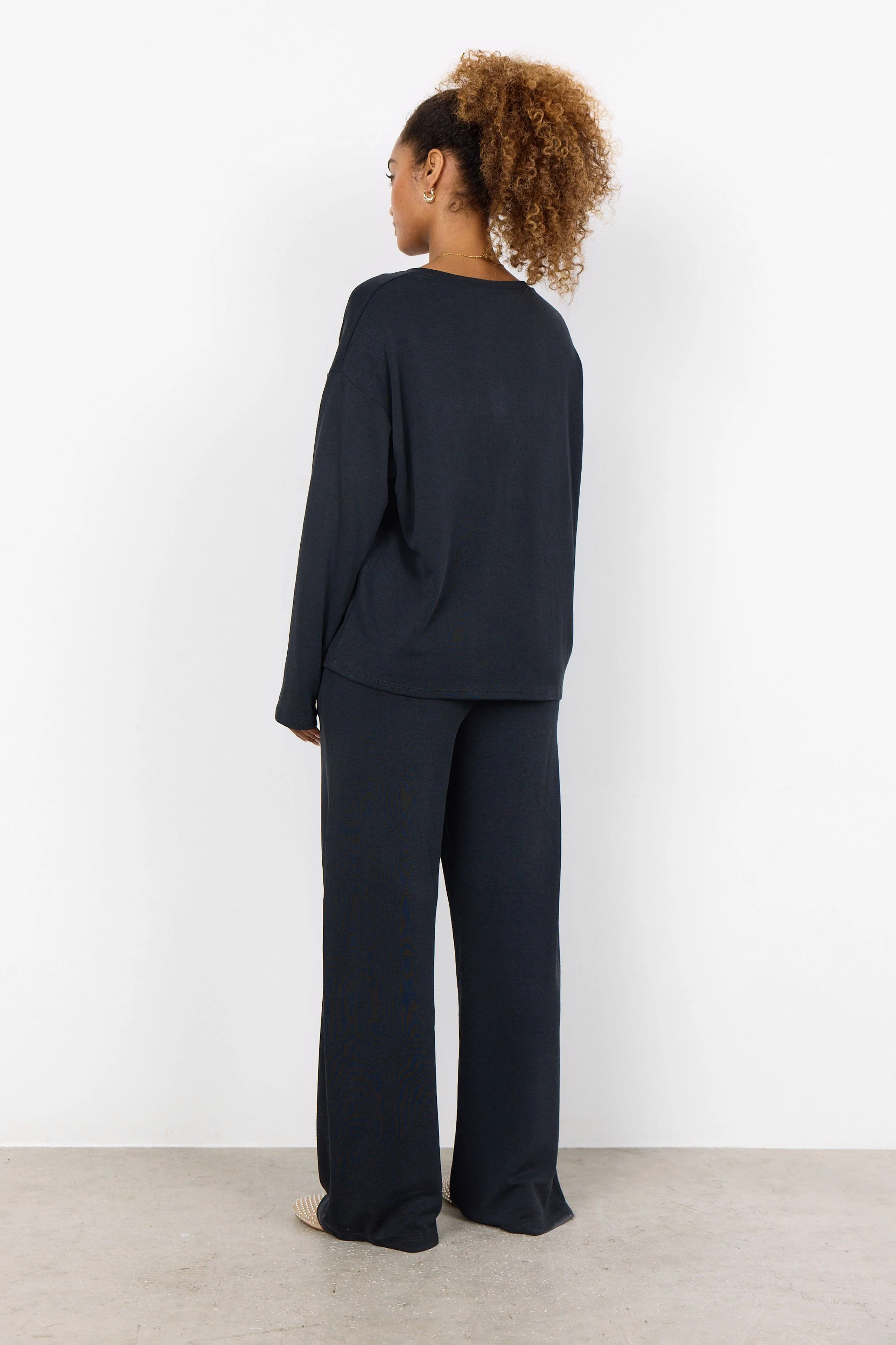 Felucca Modal Jersey Trousers - Black - Image 4