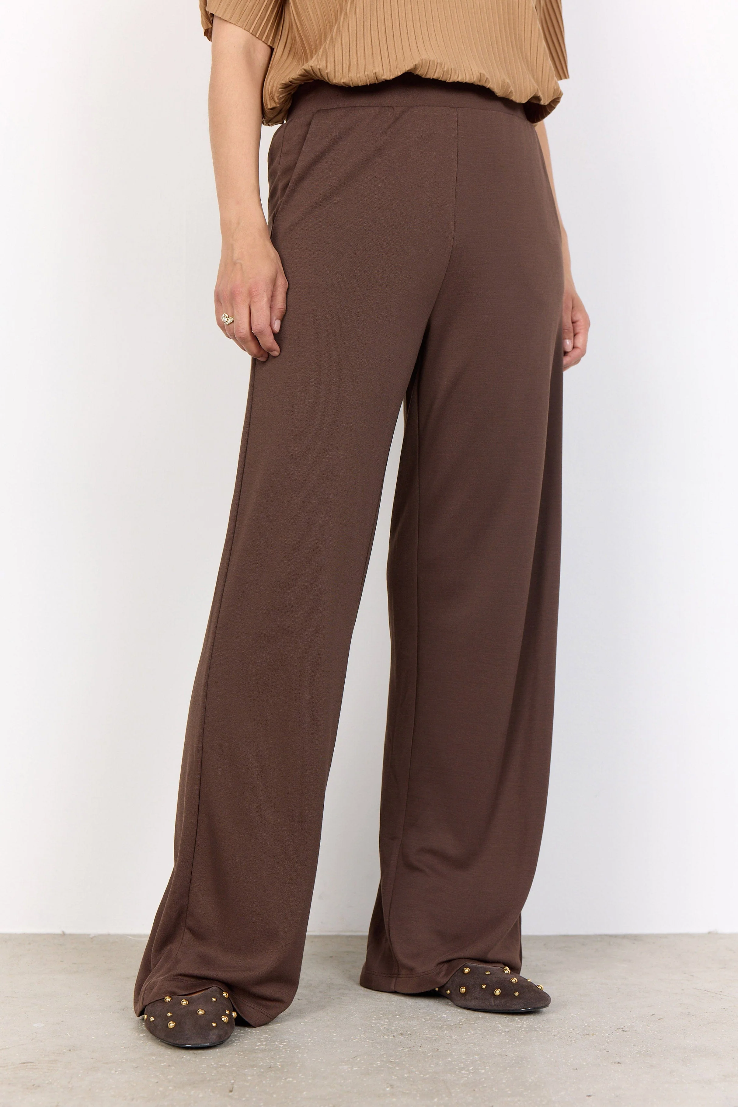 Felucca Modal Jersey Trousers - Hot Fudge - Image 3