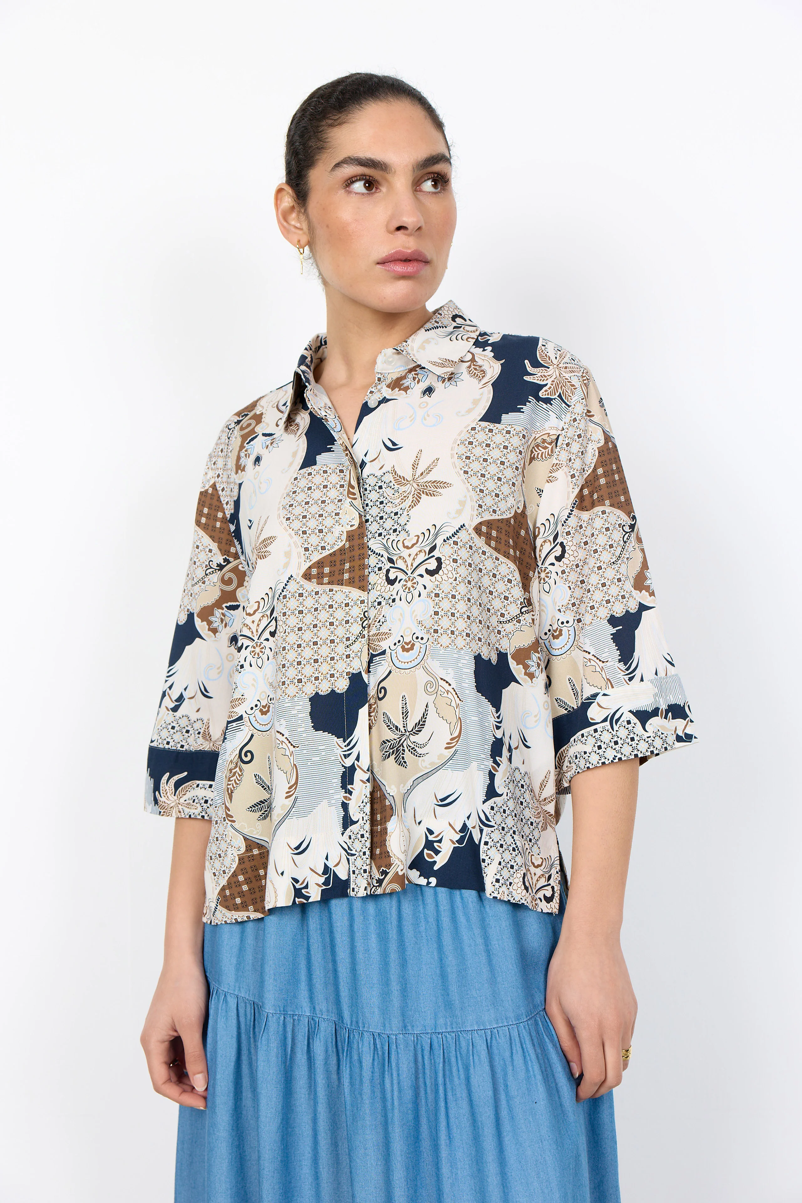 Fenna Shirt - Toffee Combi - Image 2