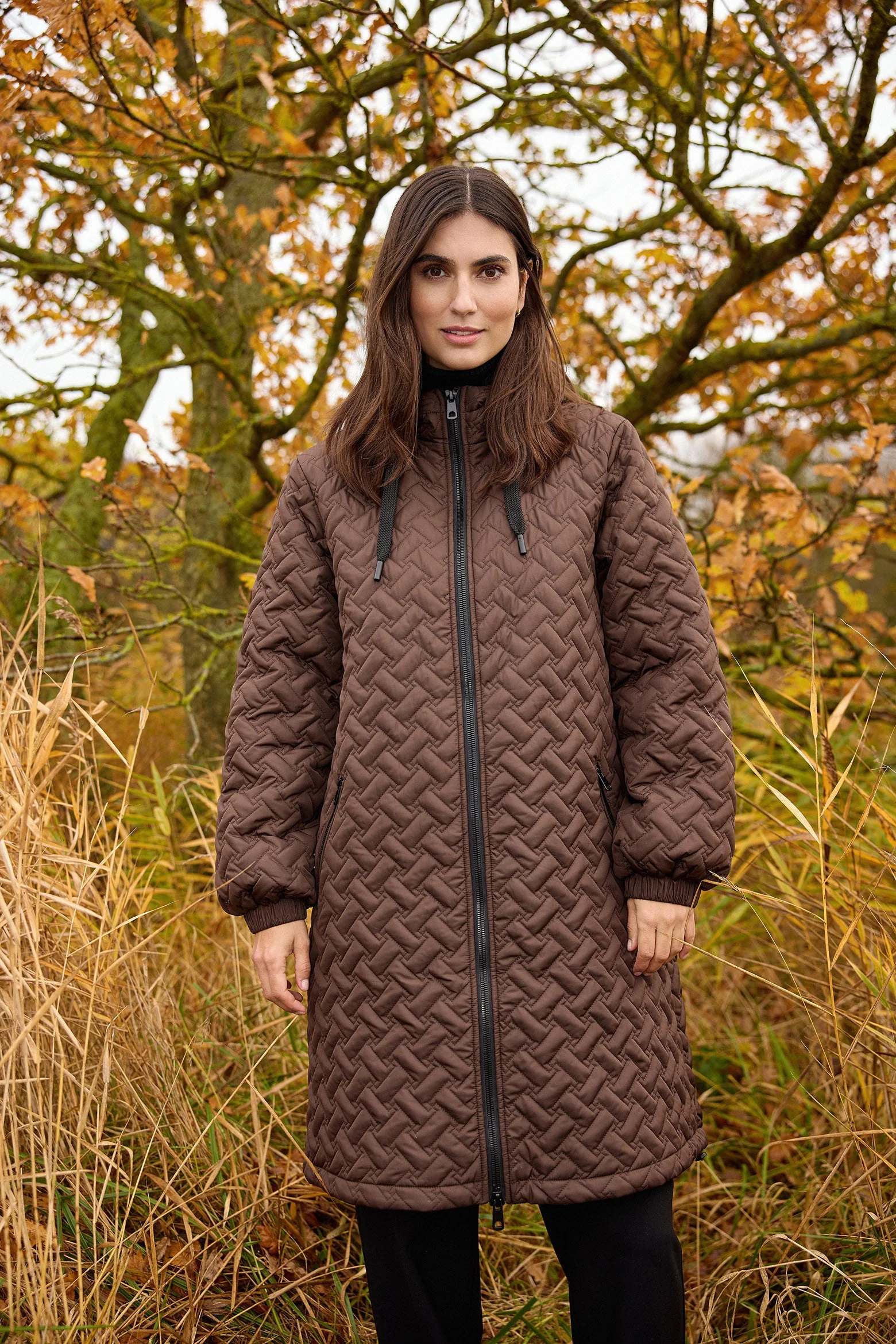 Fenya Quilted Jacket - Hot Fudge - Image 2