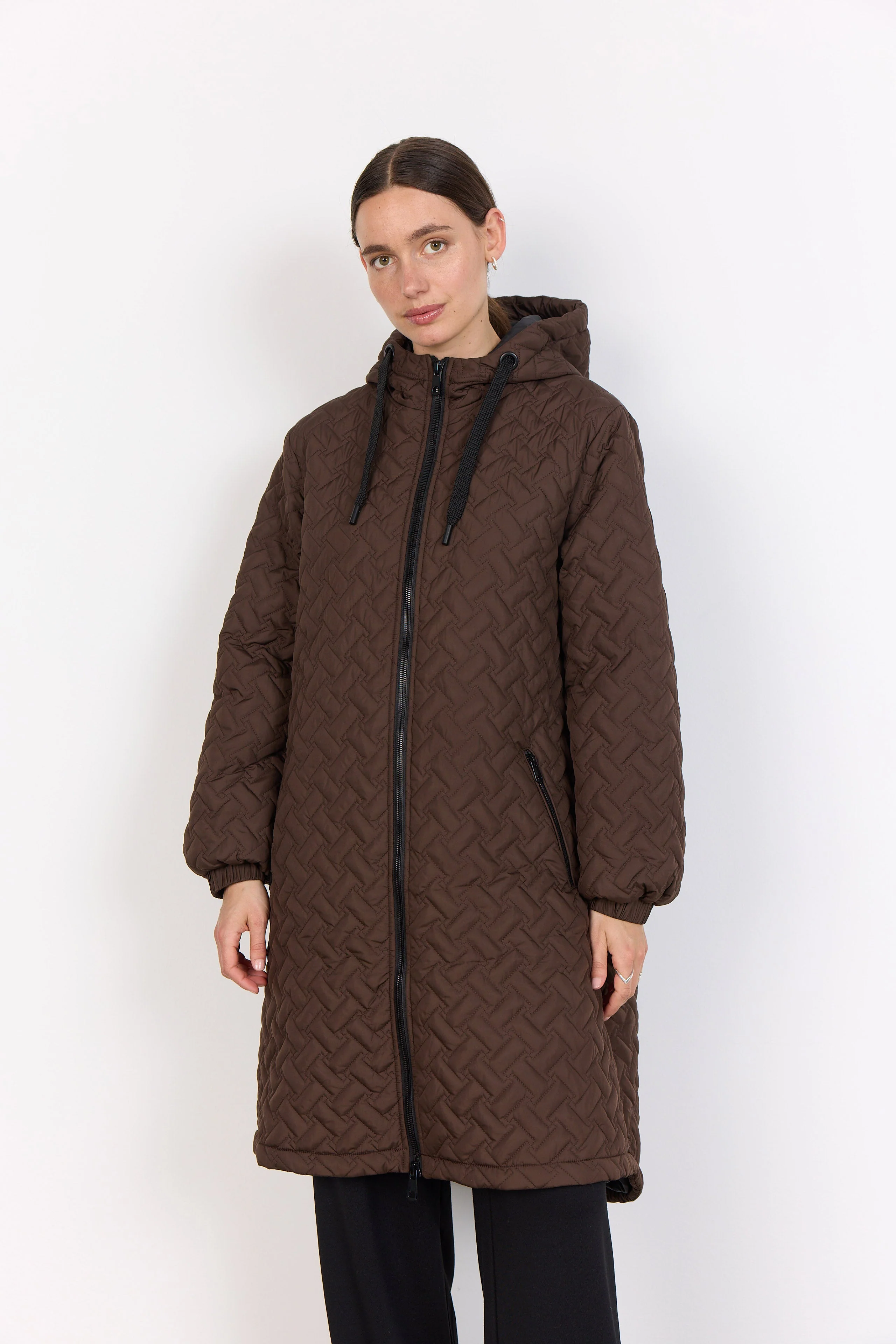 Fenya Quilted Jacket - Hot Fudge - Image 5