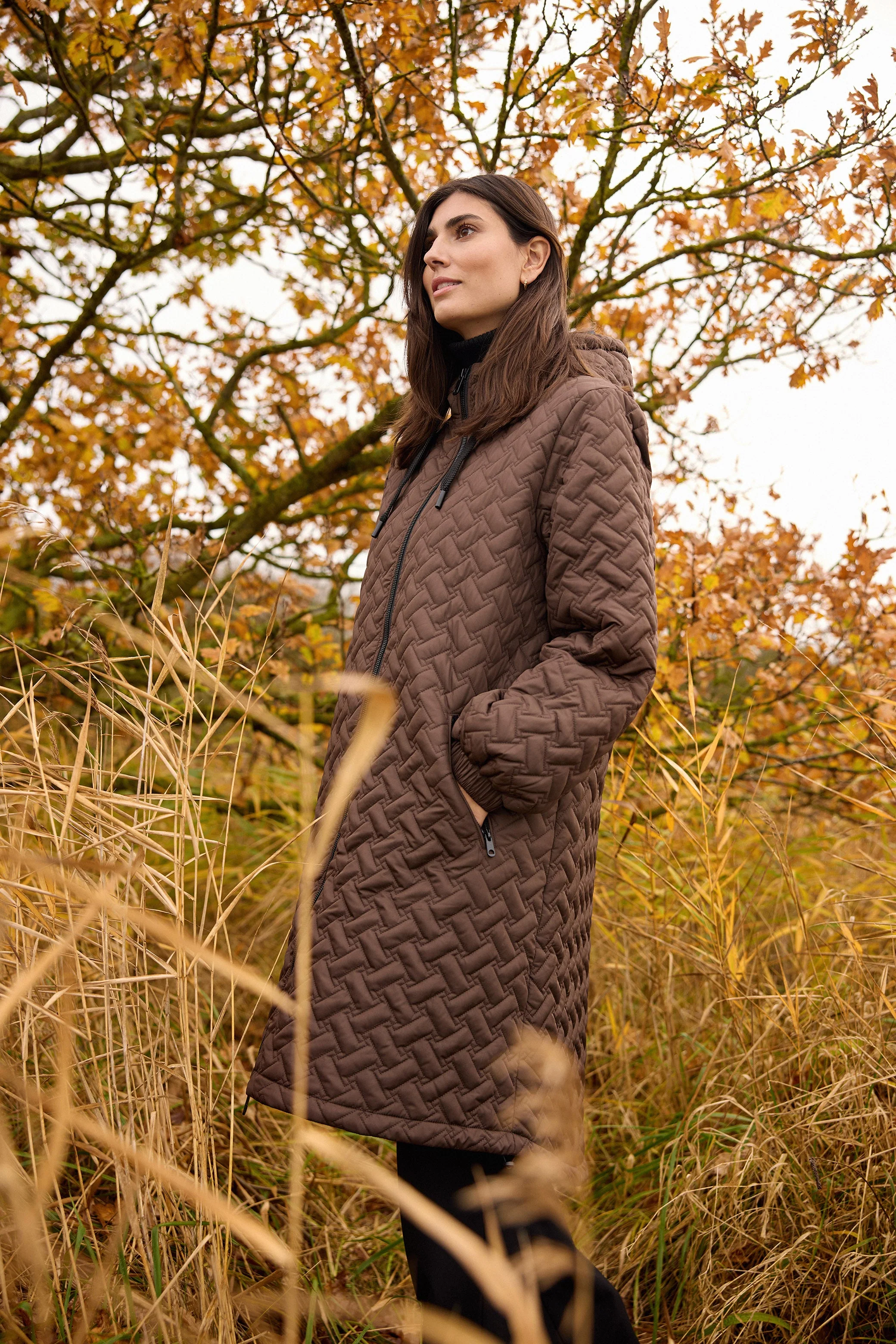 Fenya Quilted Jacket - Hot Fudge - Image 6