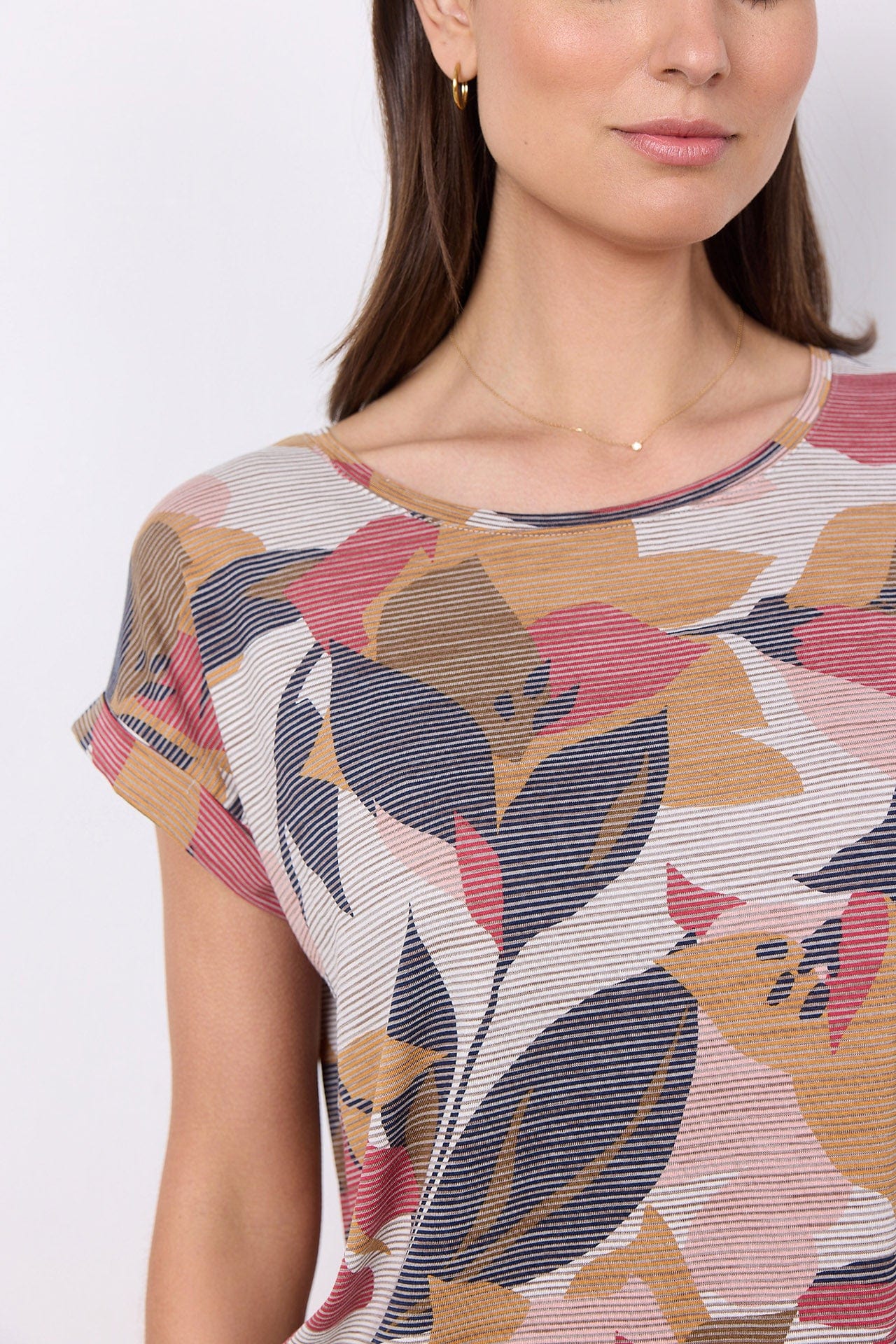 Galina Printed T-Shirt - Berry Combi - Image 4