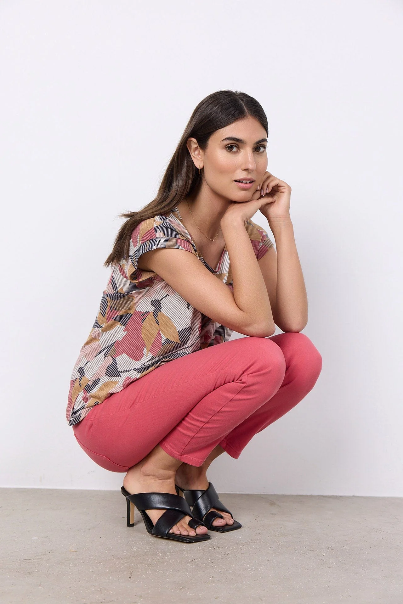 Galina Printed T-Shirt - Berry Combi - Image 5