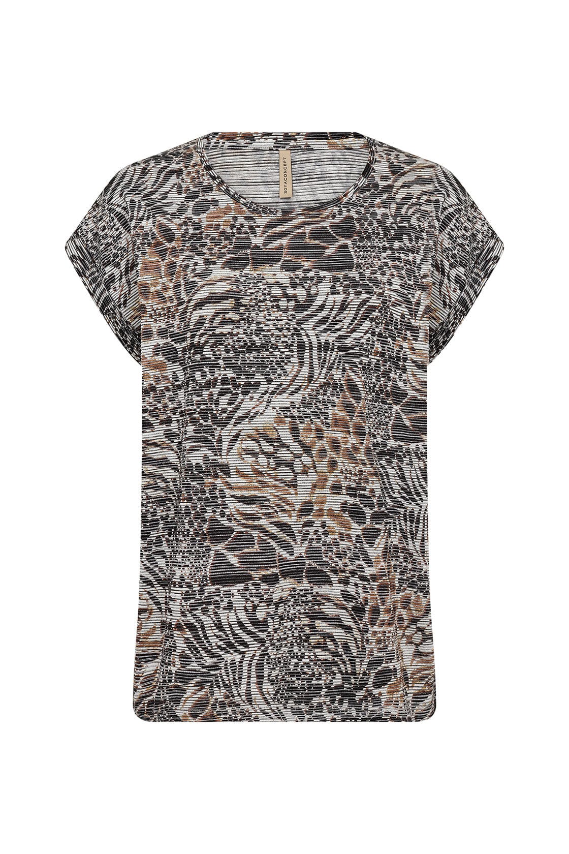 Galina Printed T-Shirt - Hot Fudge Combi - Image 6