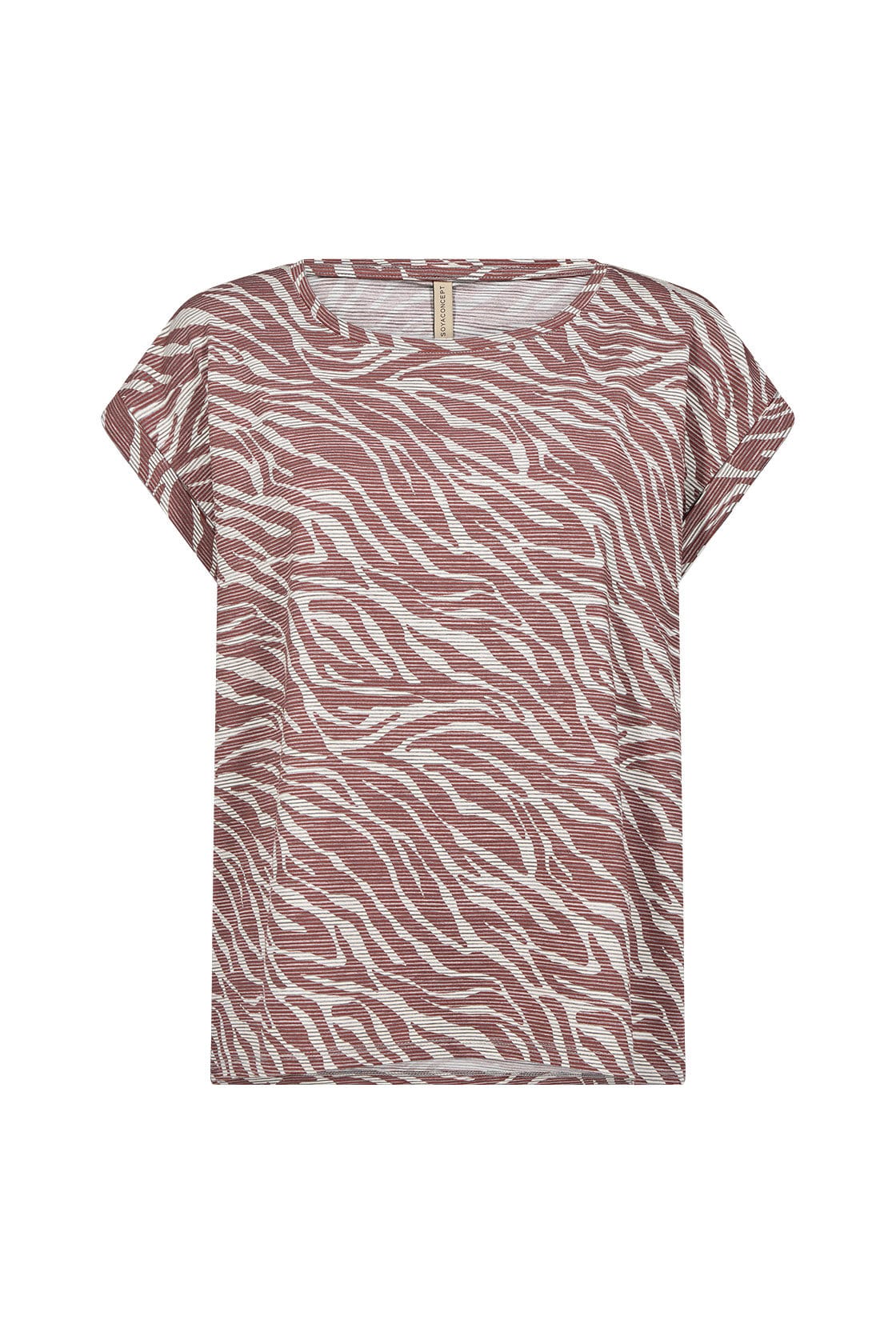 Galina Printed T-Shirt - Mineral Red Combi