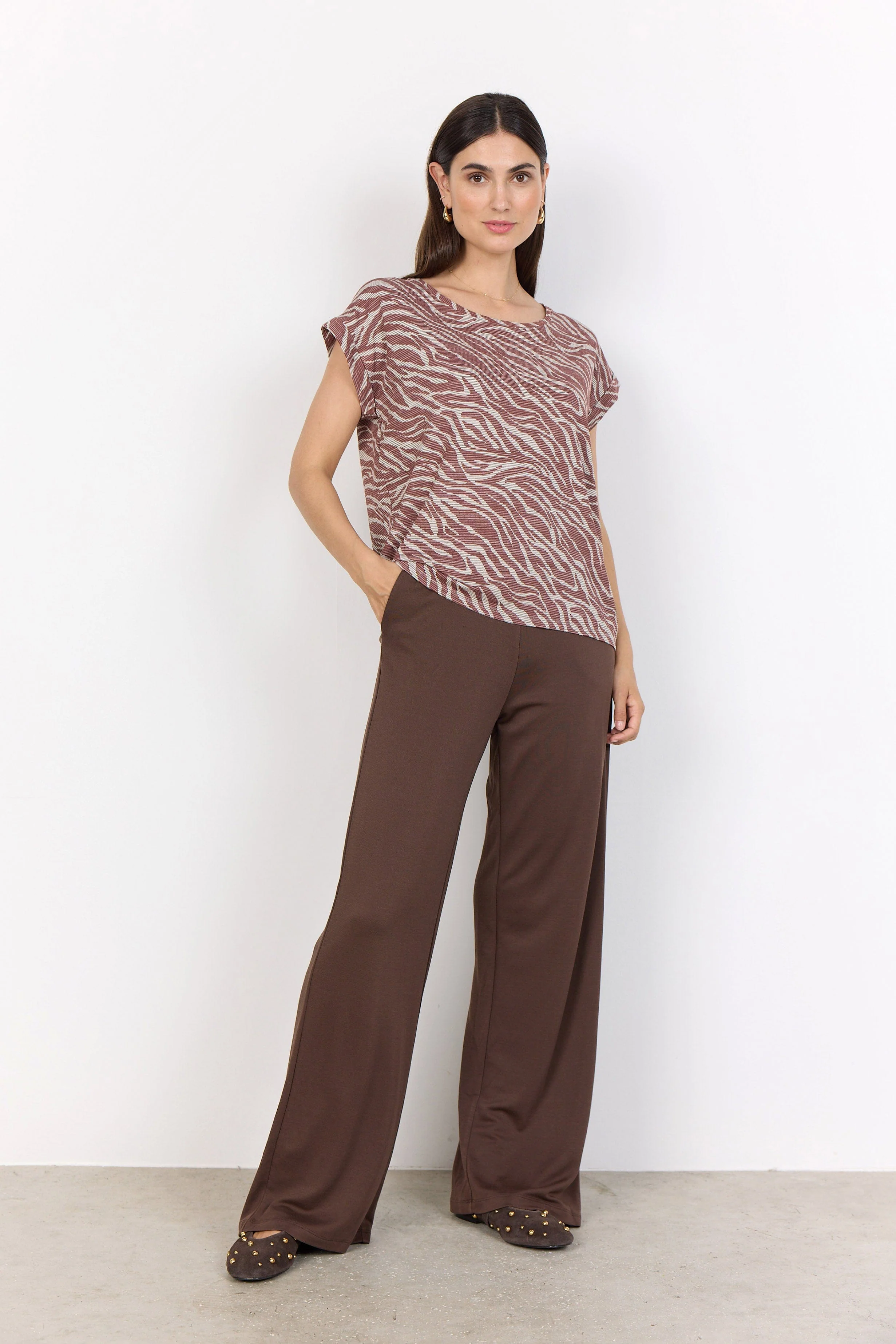 Galina Printed T-Shirt - Mineral Red Combi - Image 2