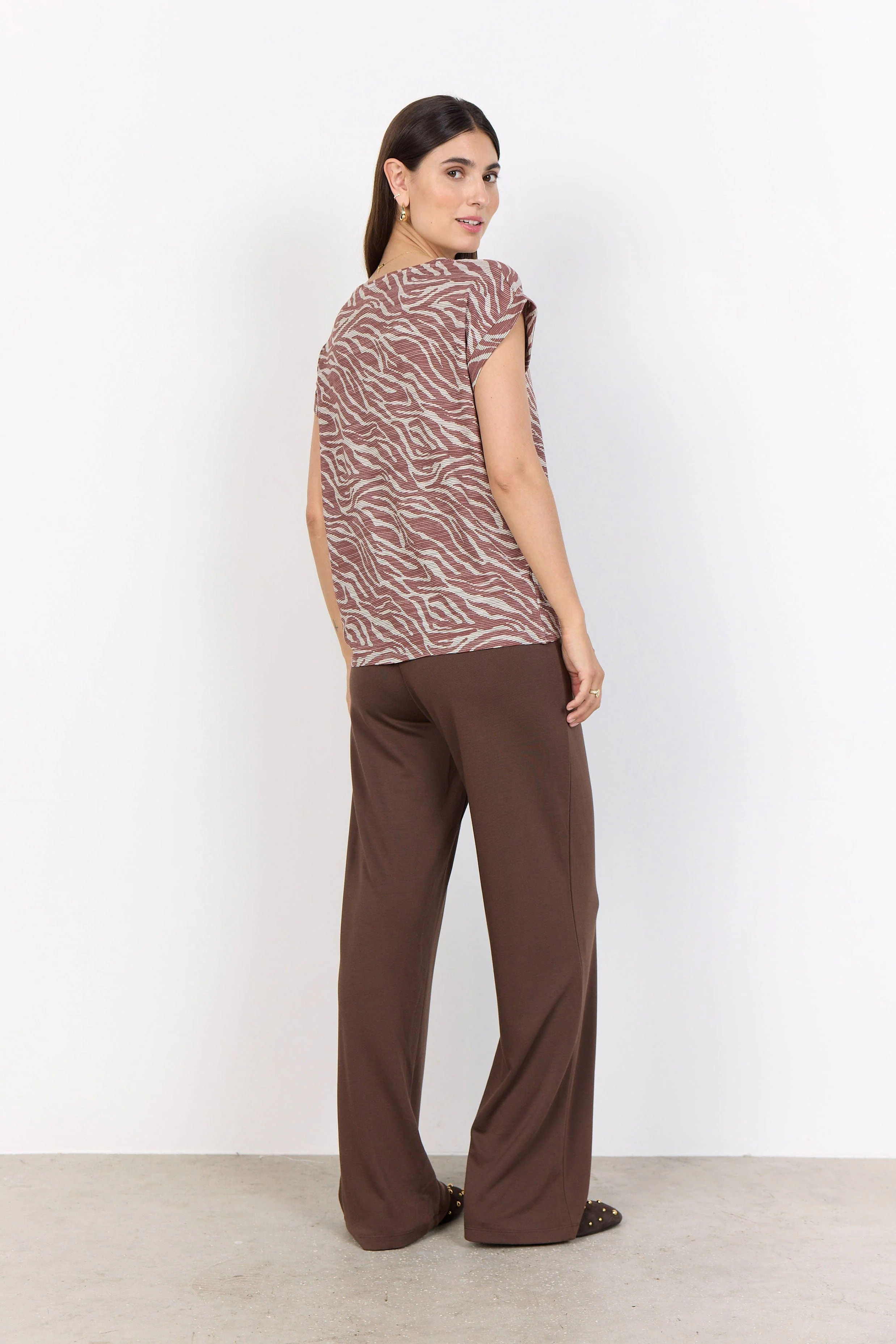 Galina Printed T-Shirt - Mineral Red Combi - Image 3