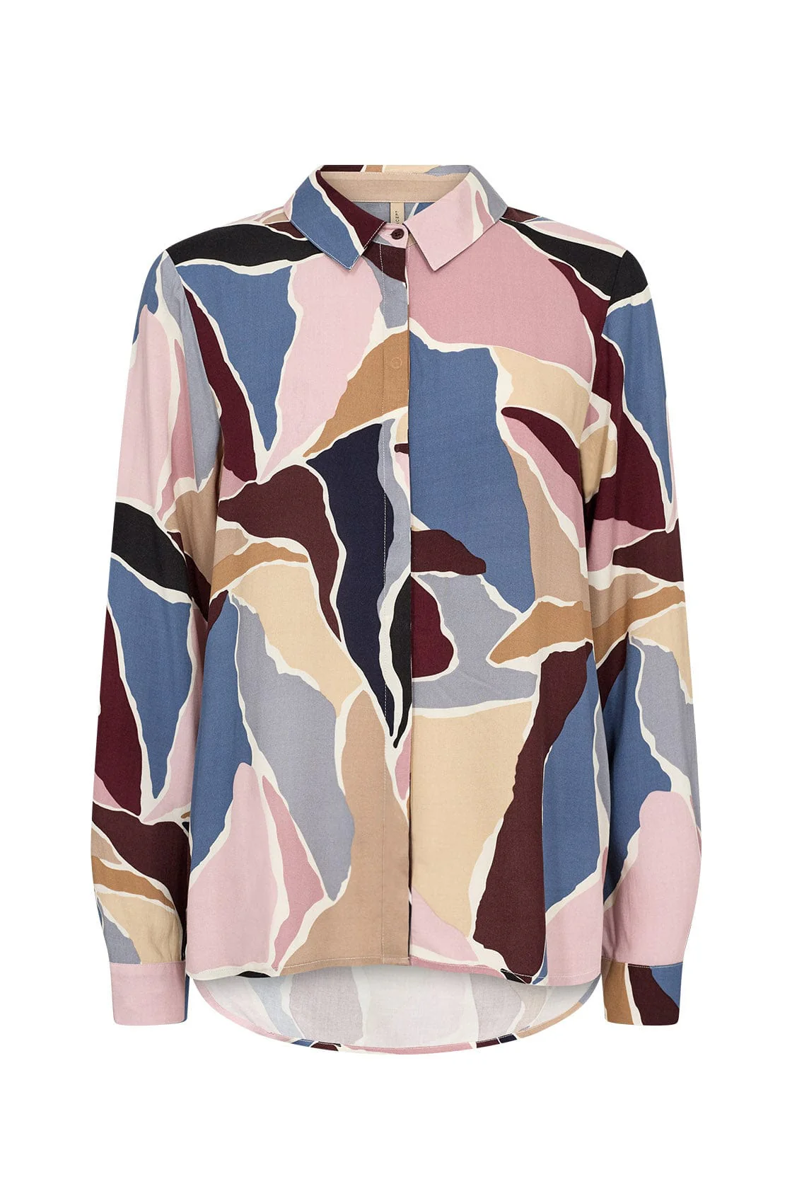 Ilana Abstract Print Shirt - Wine Combi