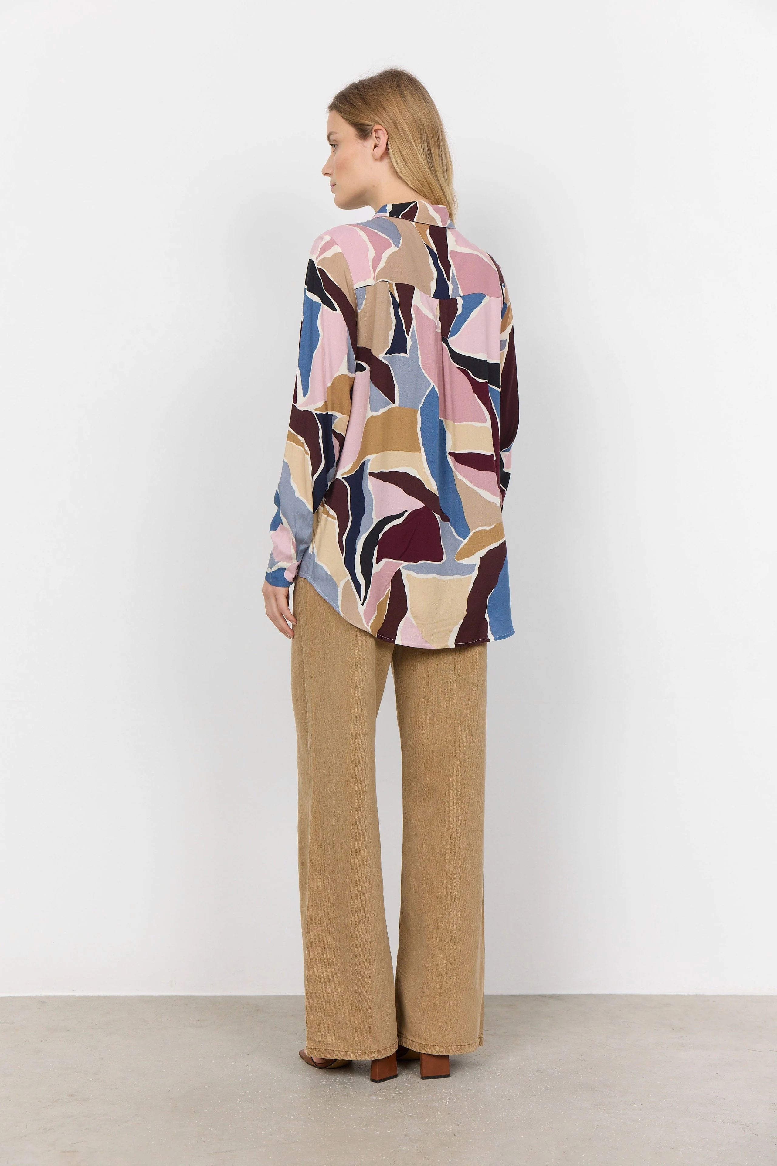 Ilana Abstract Print Shirt - Wine Combi - Image 4