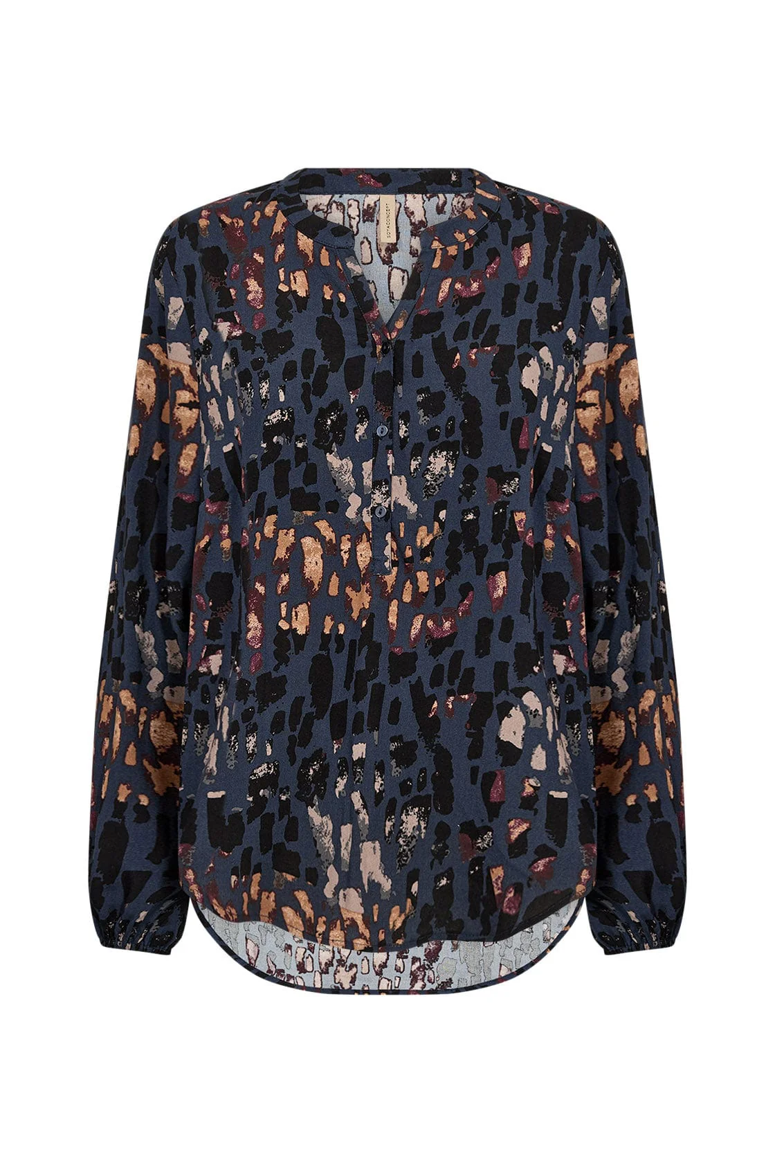 Ima Printed Blouse - Blue Iris Combi