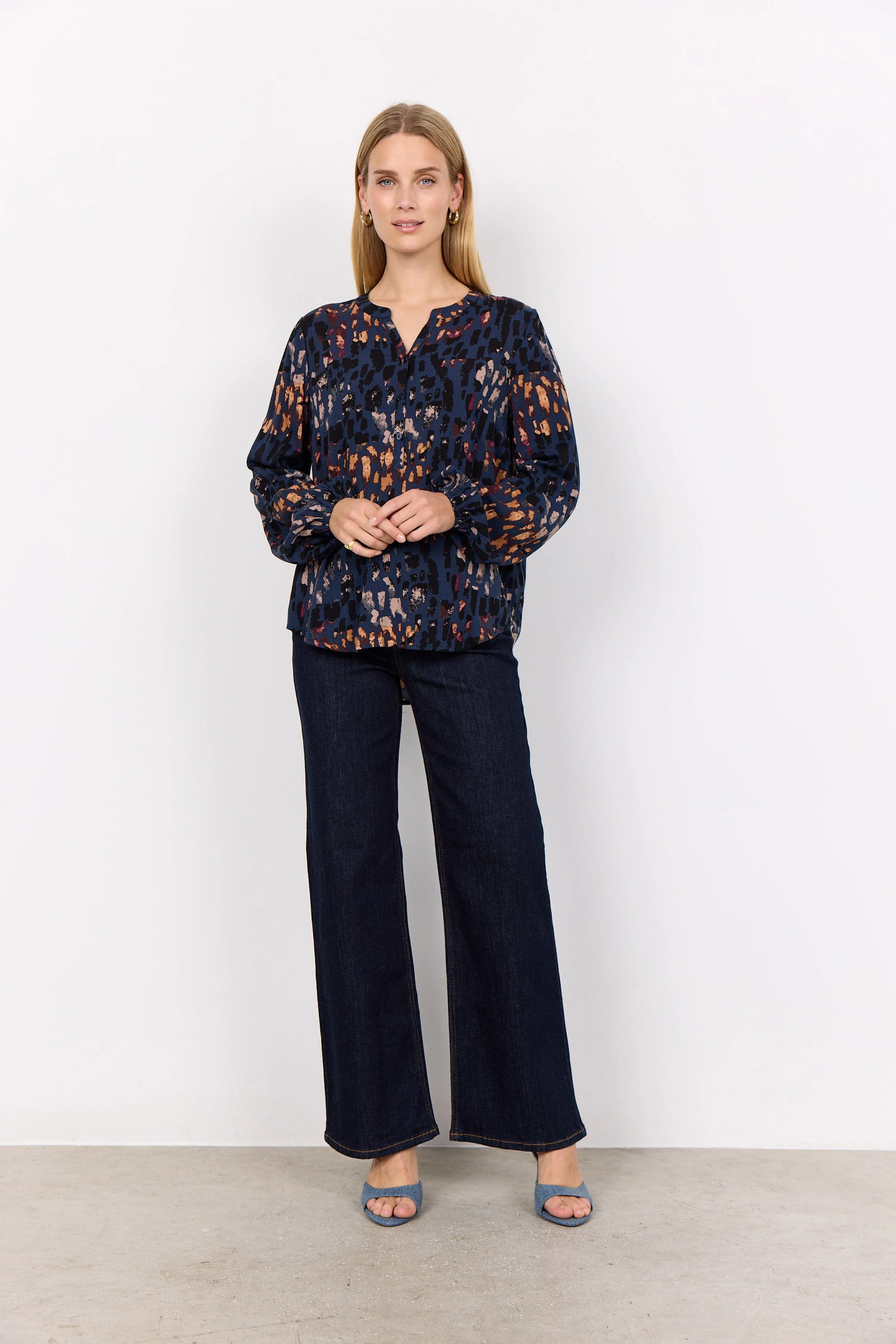 Ima Printed Blouse - Blue Iris Combi - Image 2