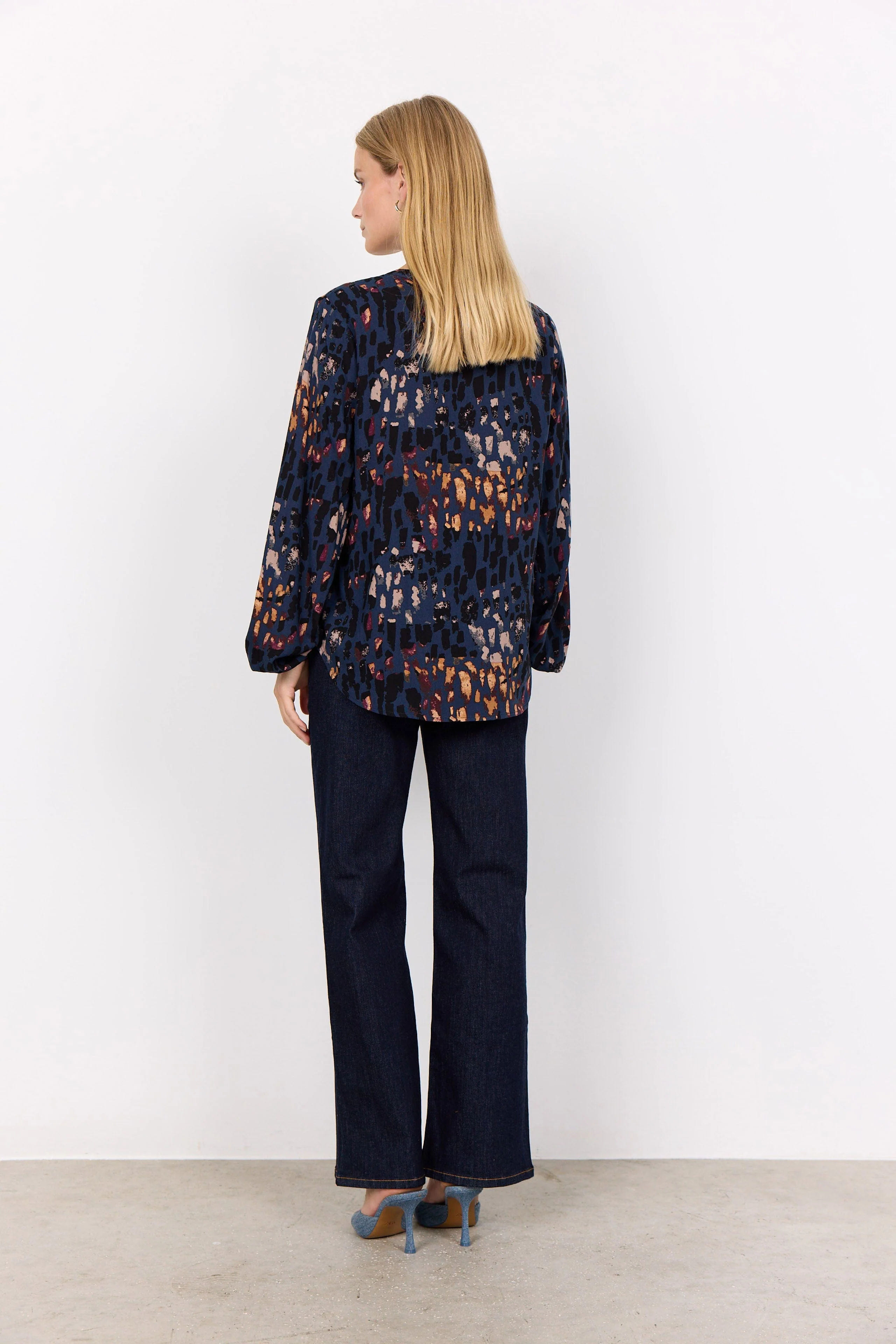 Ima Printed Blouse - Blue Iris Combi - Image 3
